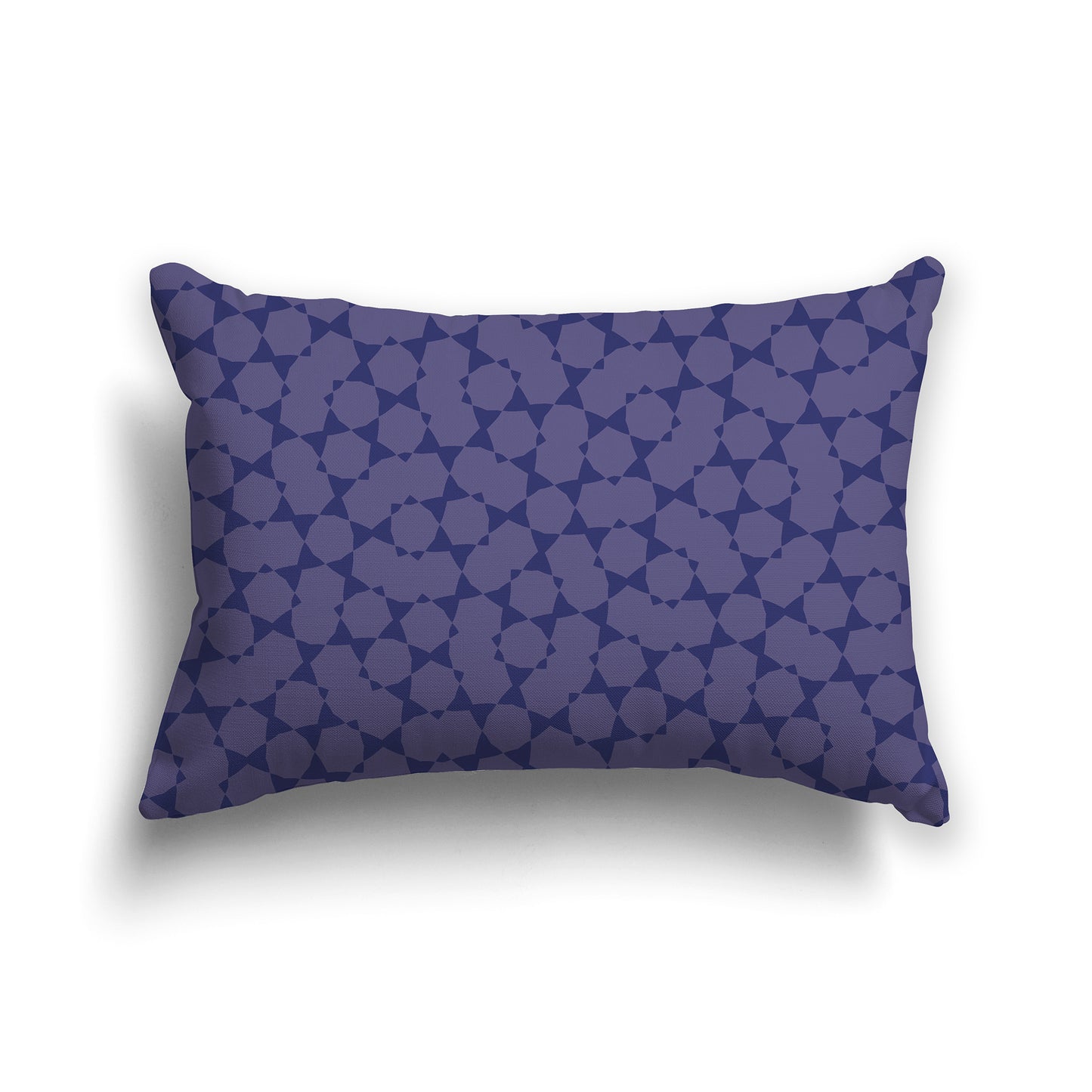 20x14 inch Lumbar Throw Pillow with Two-tone Purple Geometric Shapes Repeat Pattern