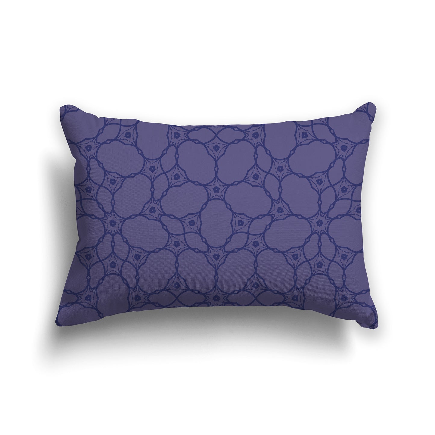 20x14 inch Lumbar Throw Pillow with Two-tone Purple Web Lace Pattern