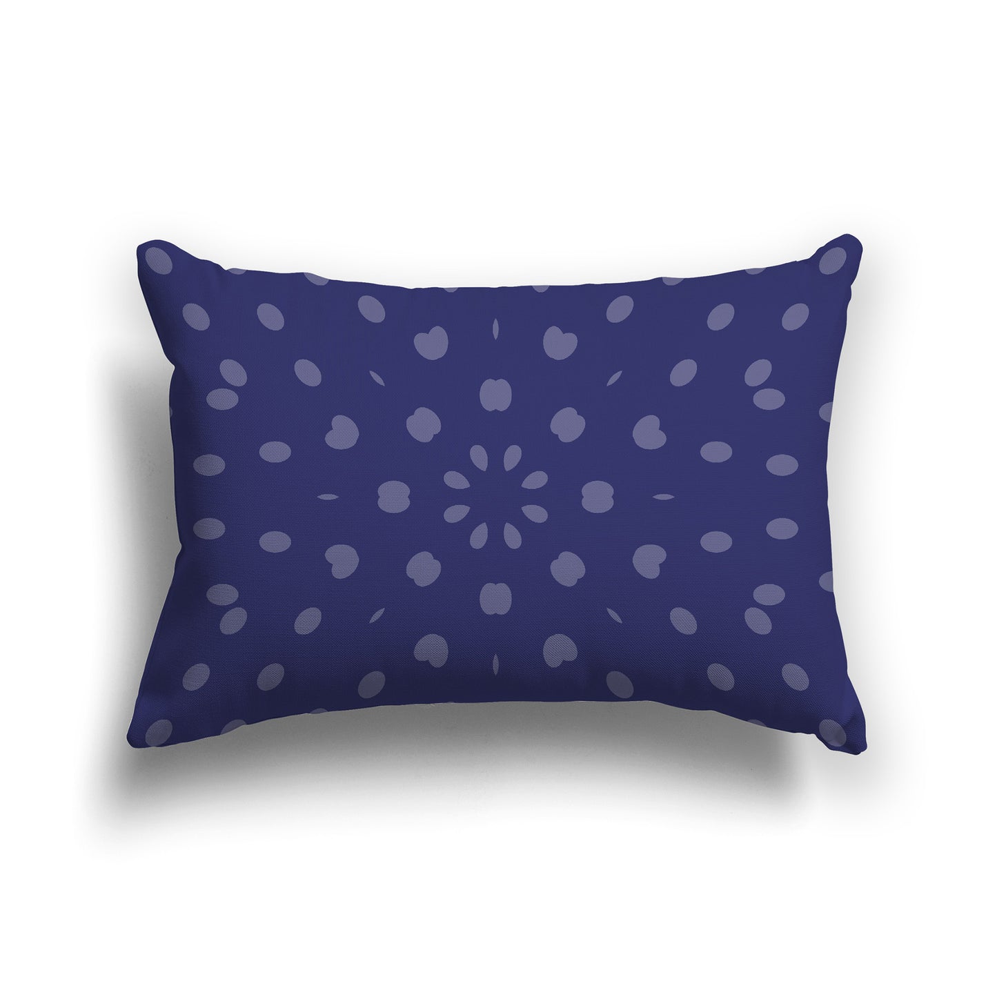 Lumbar Throw Pillow with Two-tone Purple Radiating Oval Burst Pattern