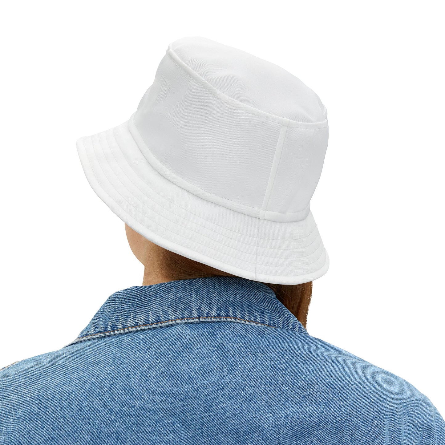 White Bucket Hat with Rainbow Vibes | BHPF-W