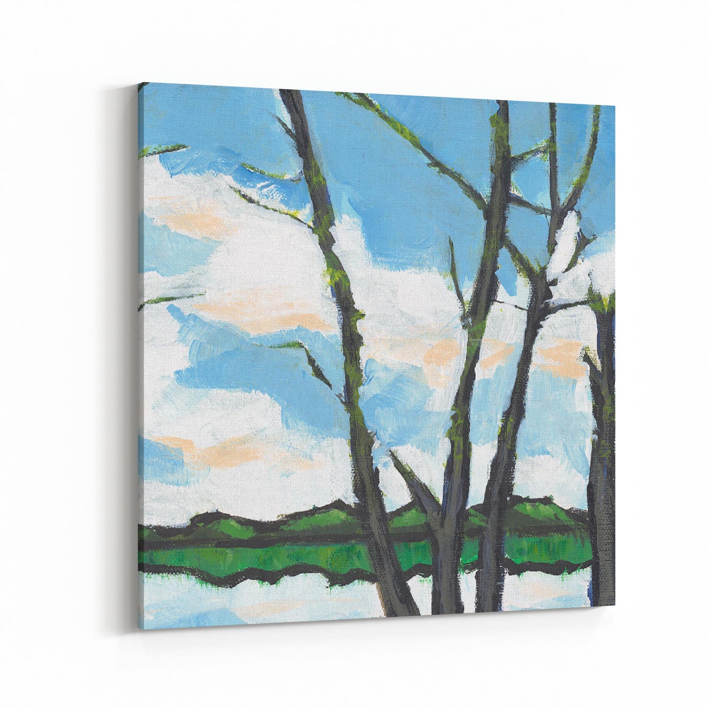 Slim Canvas Fine Art Print - Lakeshore 2 - 6x6 inches