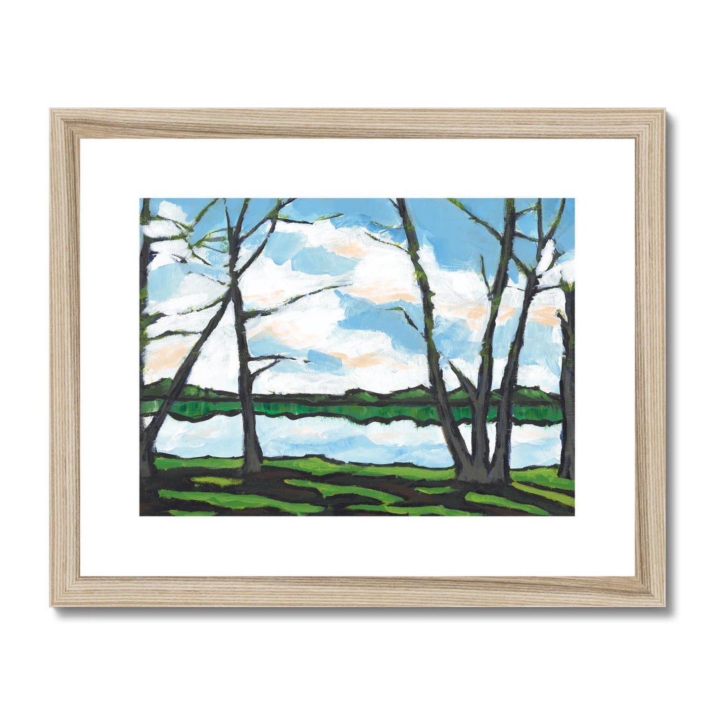 Framed Fine Art Print, White Mat - 10x8 14x11 20x16 28x20 inches | Lakeshore, FPH-1101-1109