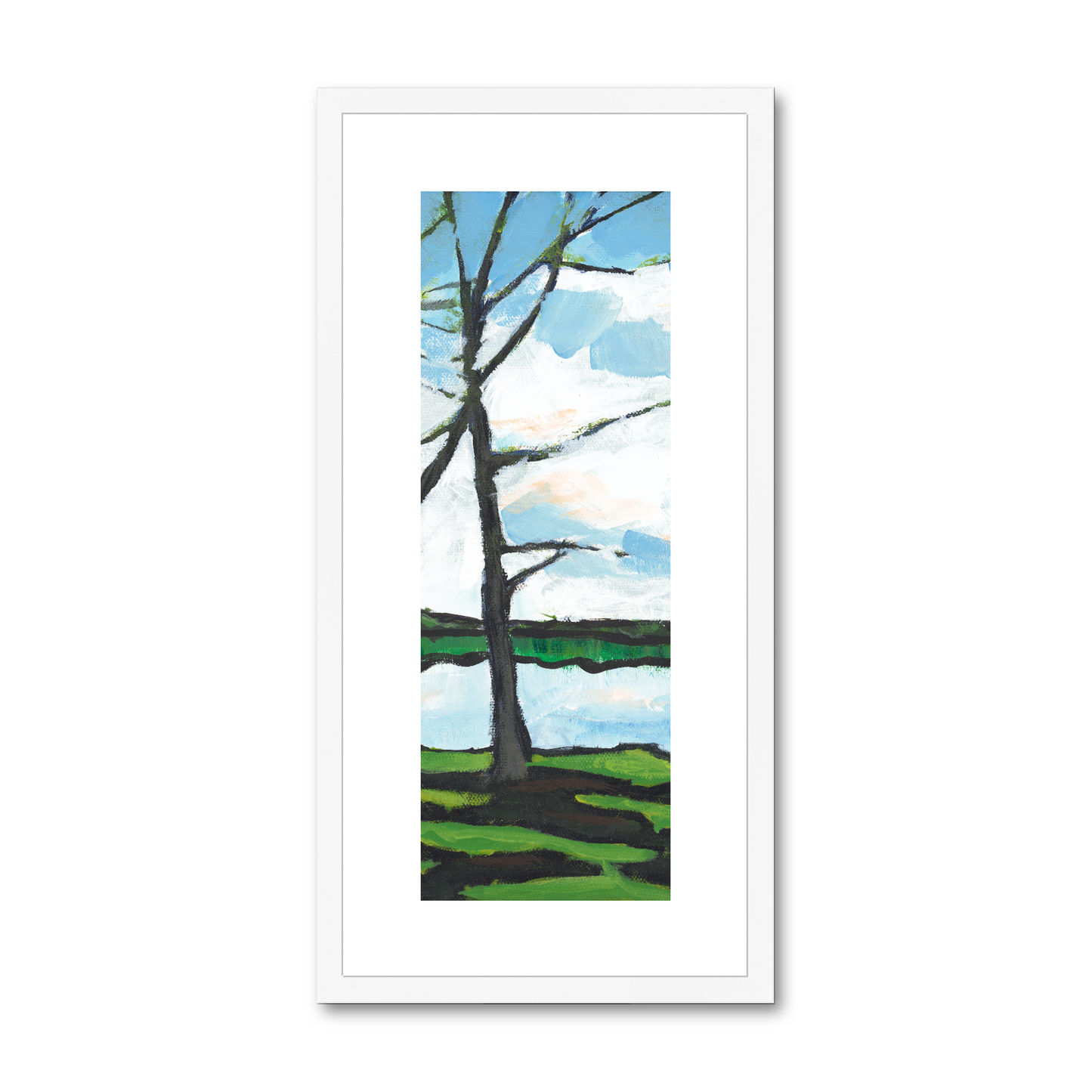 Framed Fine Art Print, White Mat - 12x24 inches | Lakeshore, FPT-1101-1109-002