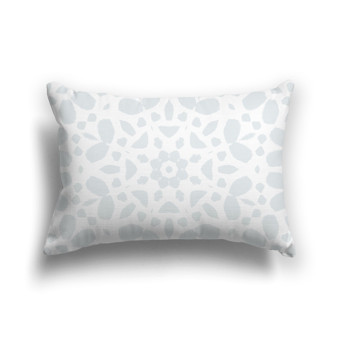 Lumbar Throw Pillow with Grey and White Large Circular Pattern