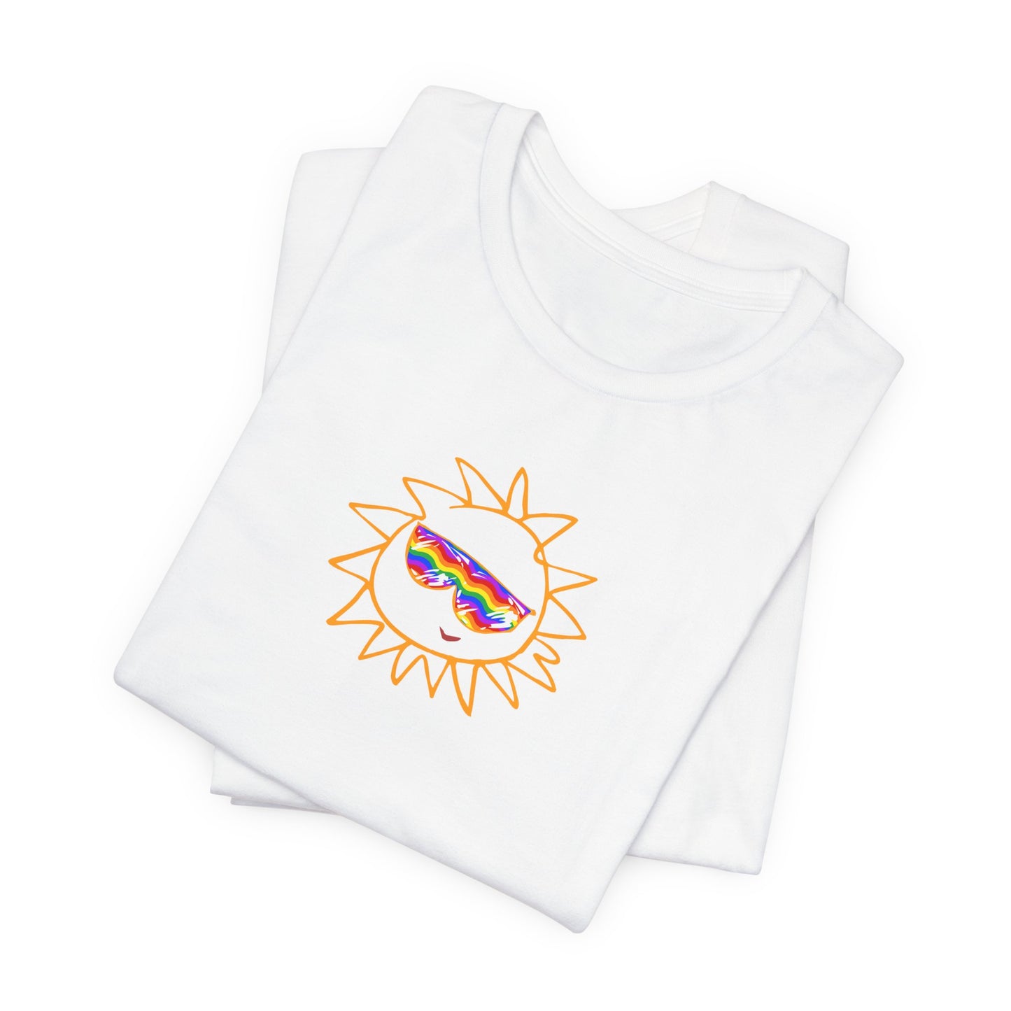 Bella + Canvas 3001 Unisex Rainbow Vibes Tee - Perfect for summer, gifts, celebrations and beach days | TSPT
