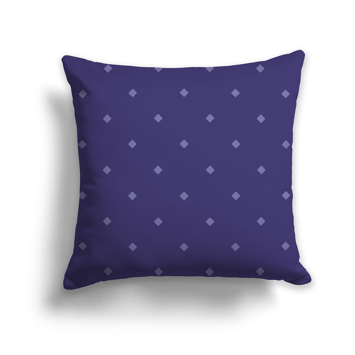 14 inch Throw Pillow with Large Two-tone Dark Purple Diamond Pattern