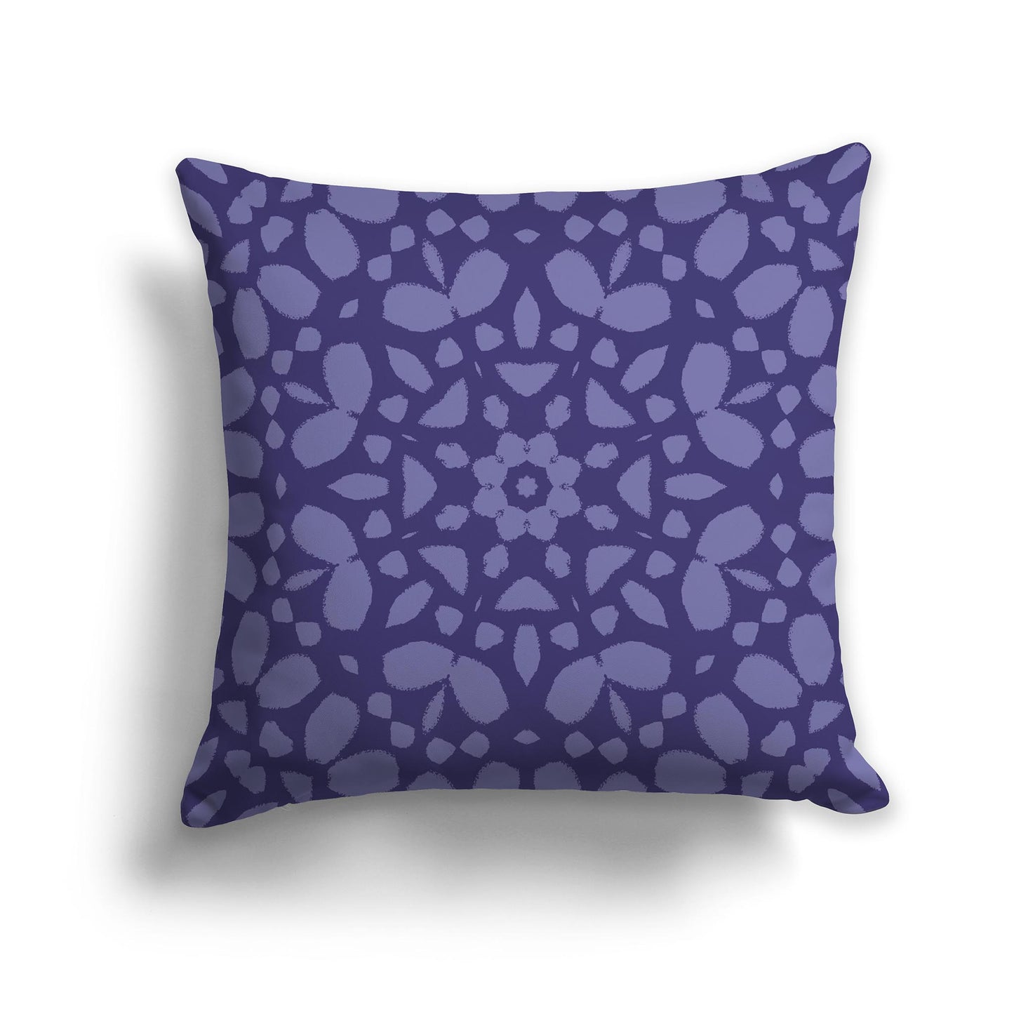 Square Throw Pillow with Large Two-tone Purple Circular Pattern