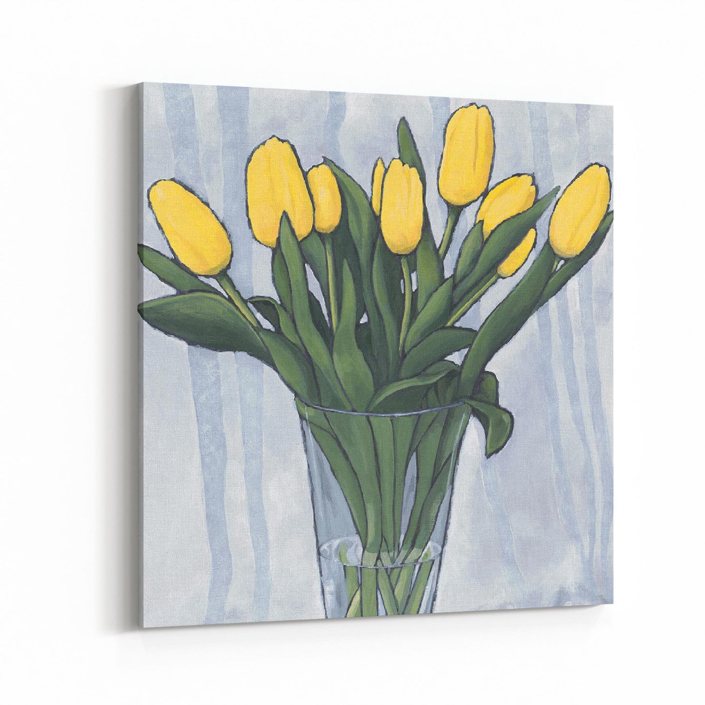 Slim Canvas Fine Art Print - Yellow Tulips 1 - 6x6 inches