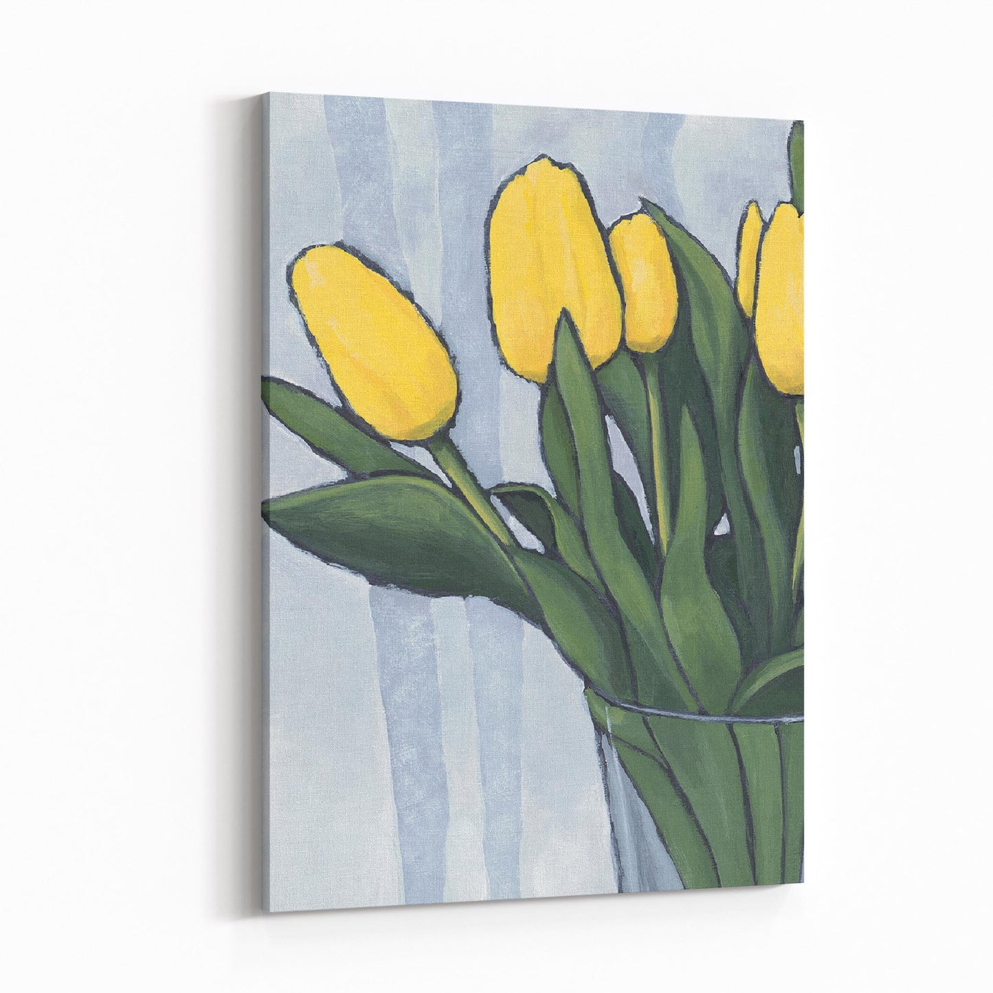 Yellow Tulips 3 - 6"x8" Slim Canvas Fine Art Print