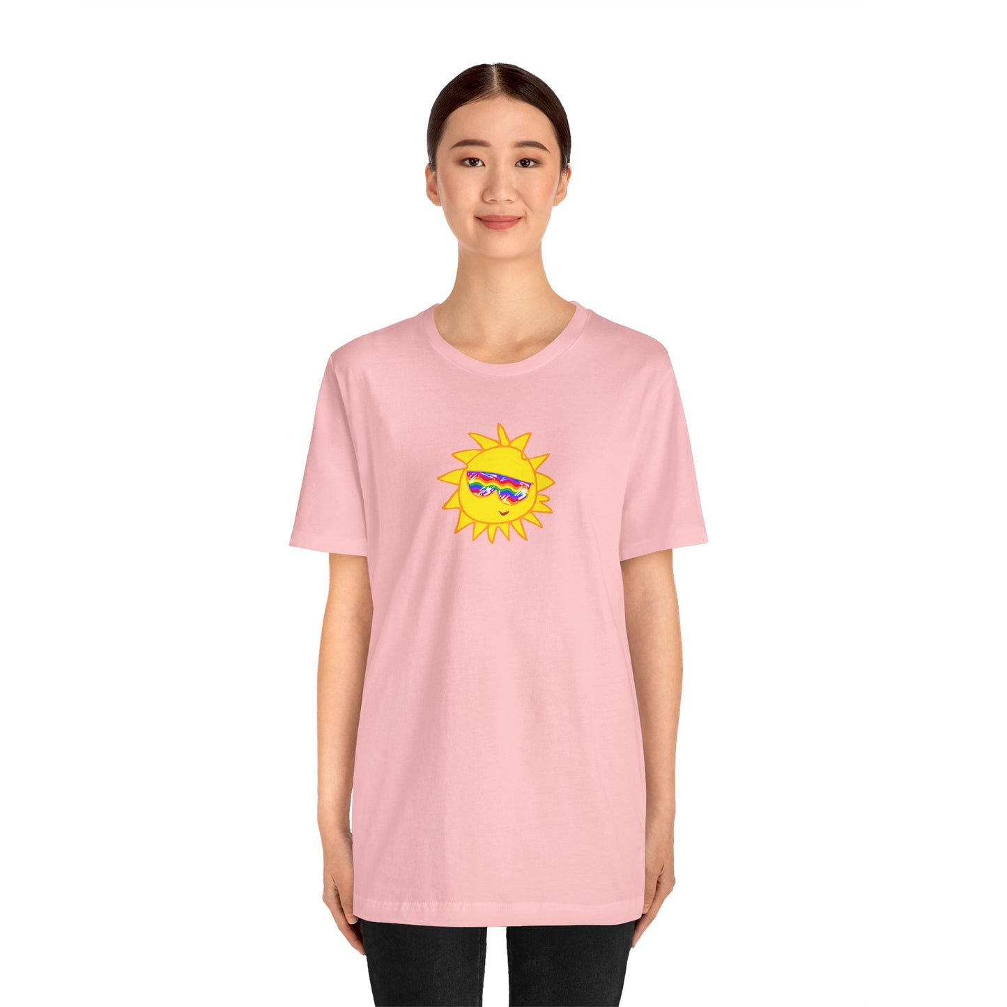 Bella + Canvas 3001 Unisex Rainbow Vibes Tee - Perfect for summer, gifts, celebrations and beach days | TSPF