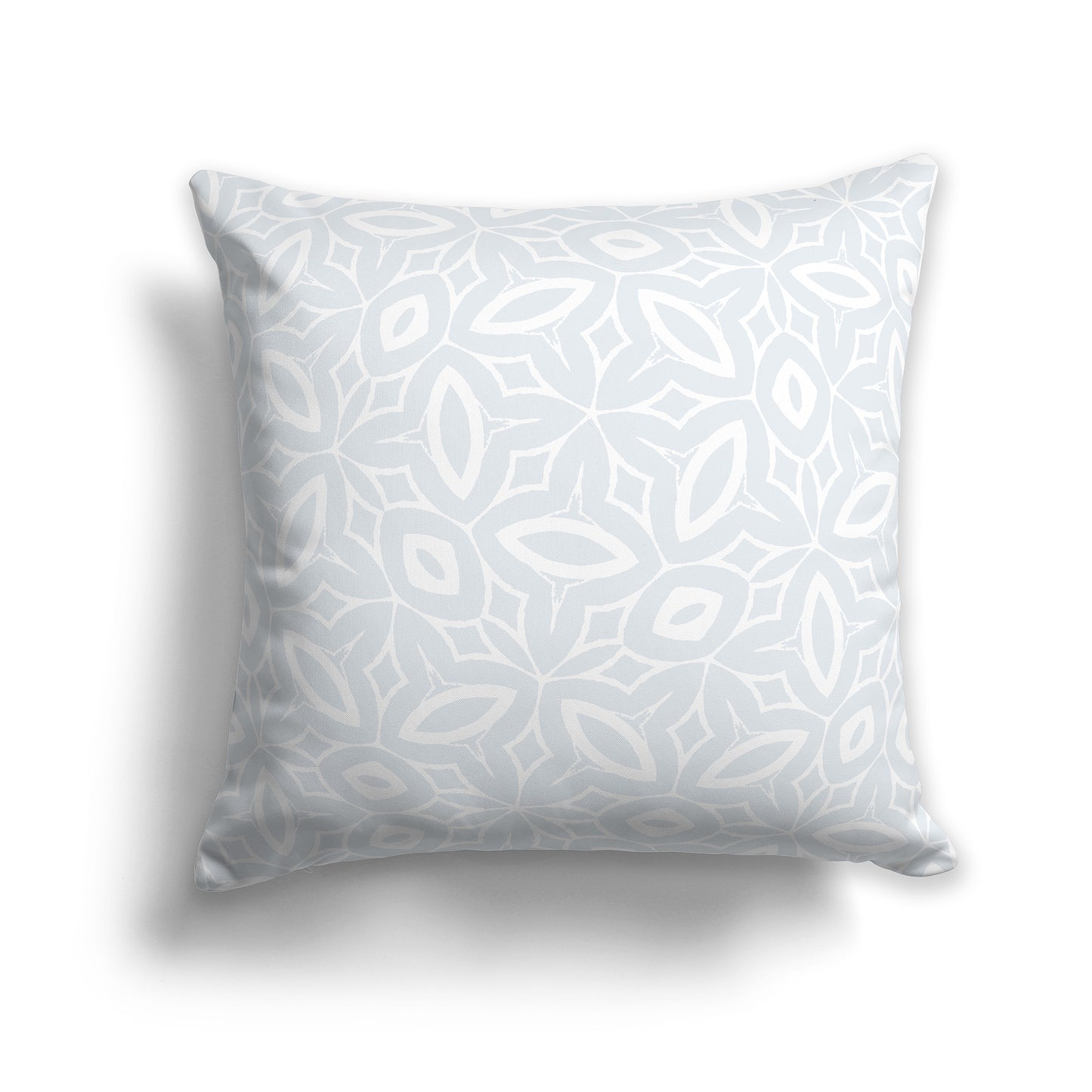 14 inch Throw Pillow with Grey and White Geometric Repeat Pattern