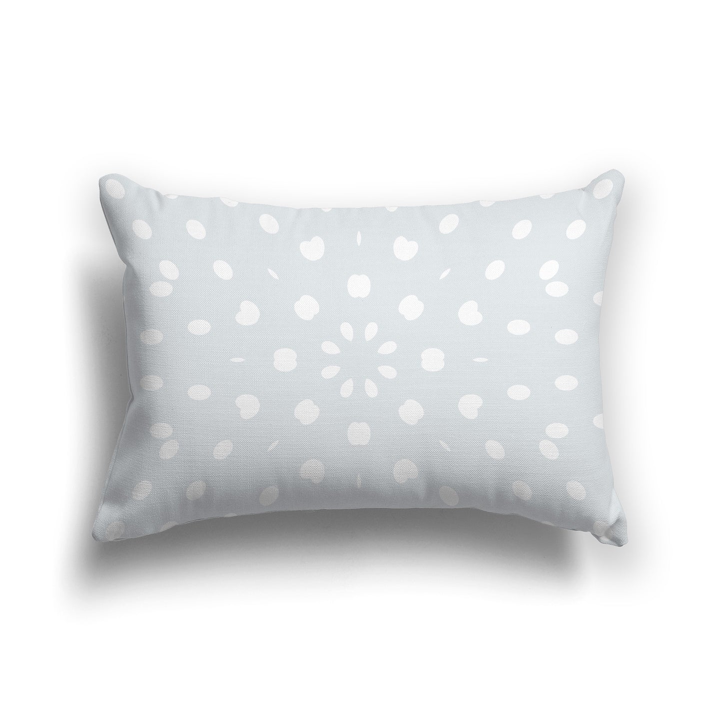 Lumbar Throw Pillow with Grey and White Radiating Oval Burst Pattern