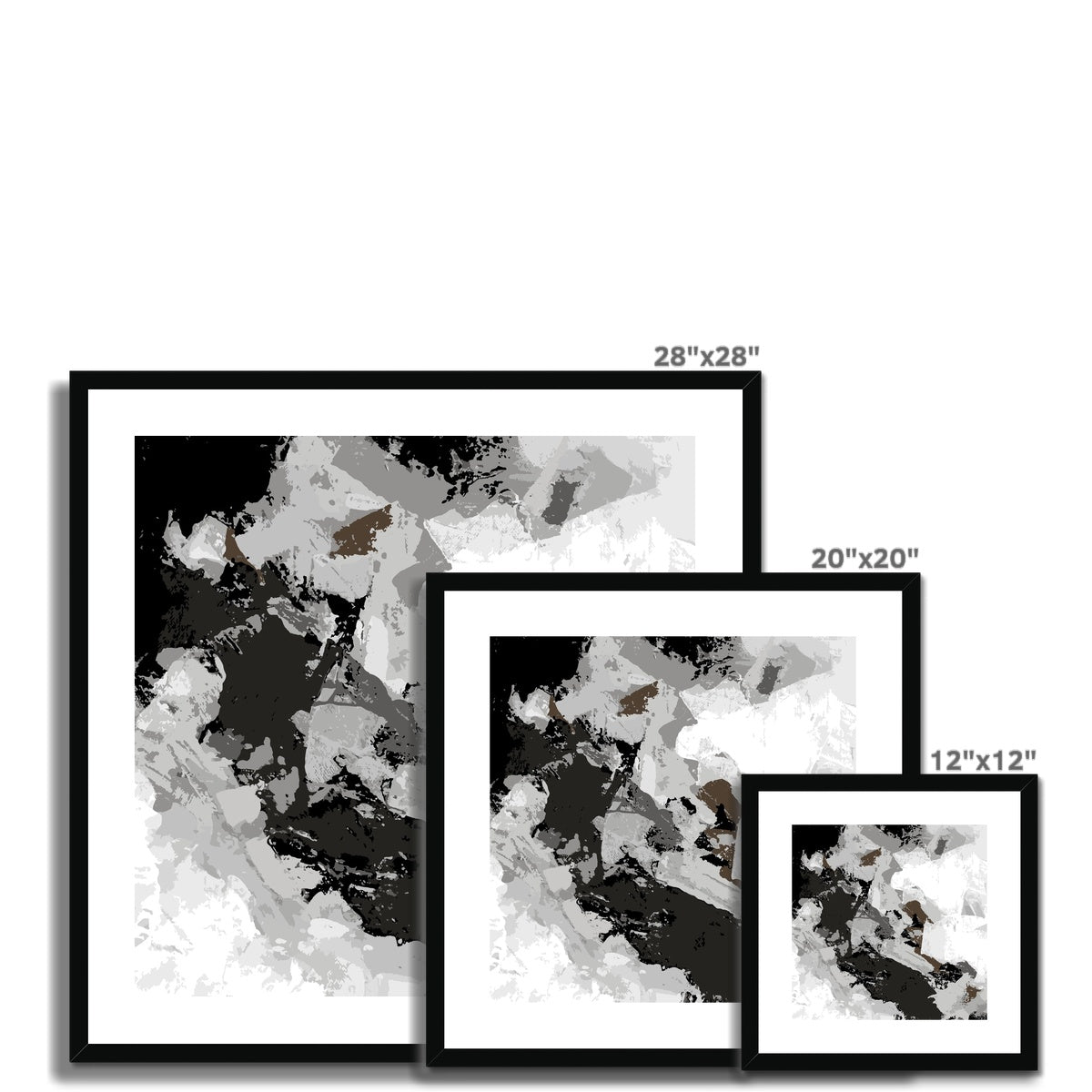 Framed Graphic Art Print, White Mat - 8x8 12x12 16x16 20x20 24x24 28x28 inches | FPS-1170-7690