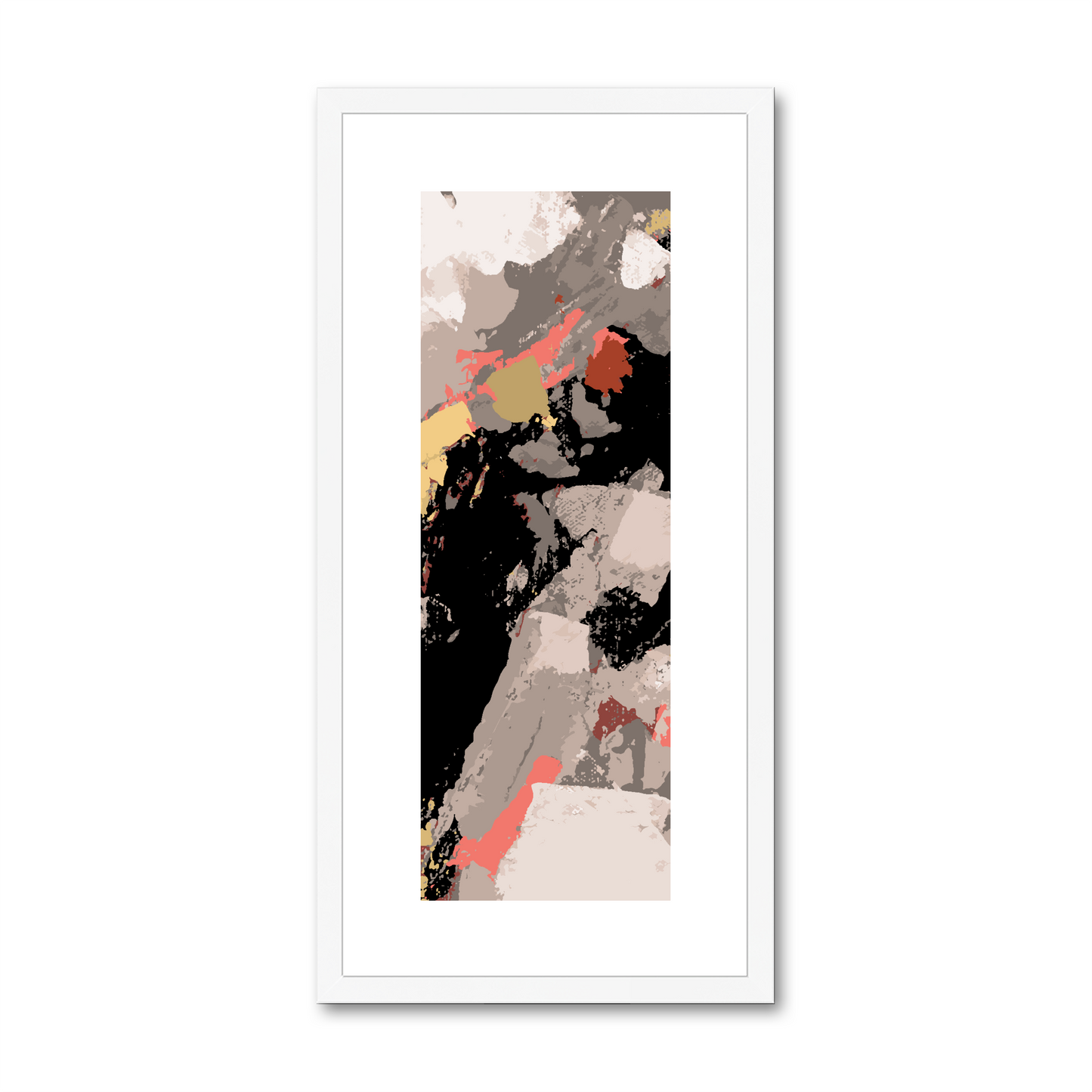 Framed Graphic Art Print, White Mat - 12x24 inches | FP-1130-7688