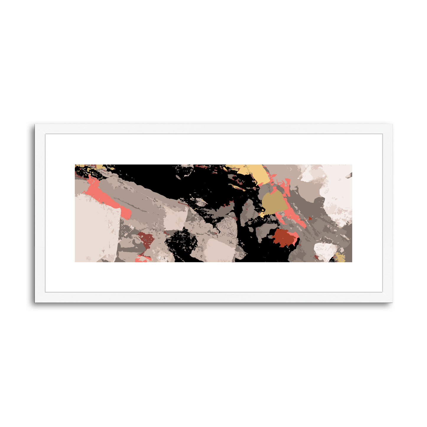 Framed Graphic Art Print, White Mat - 12x24 inches | FP-1130-7688