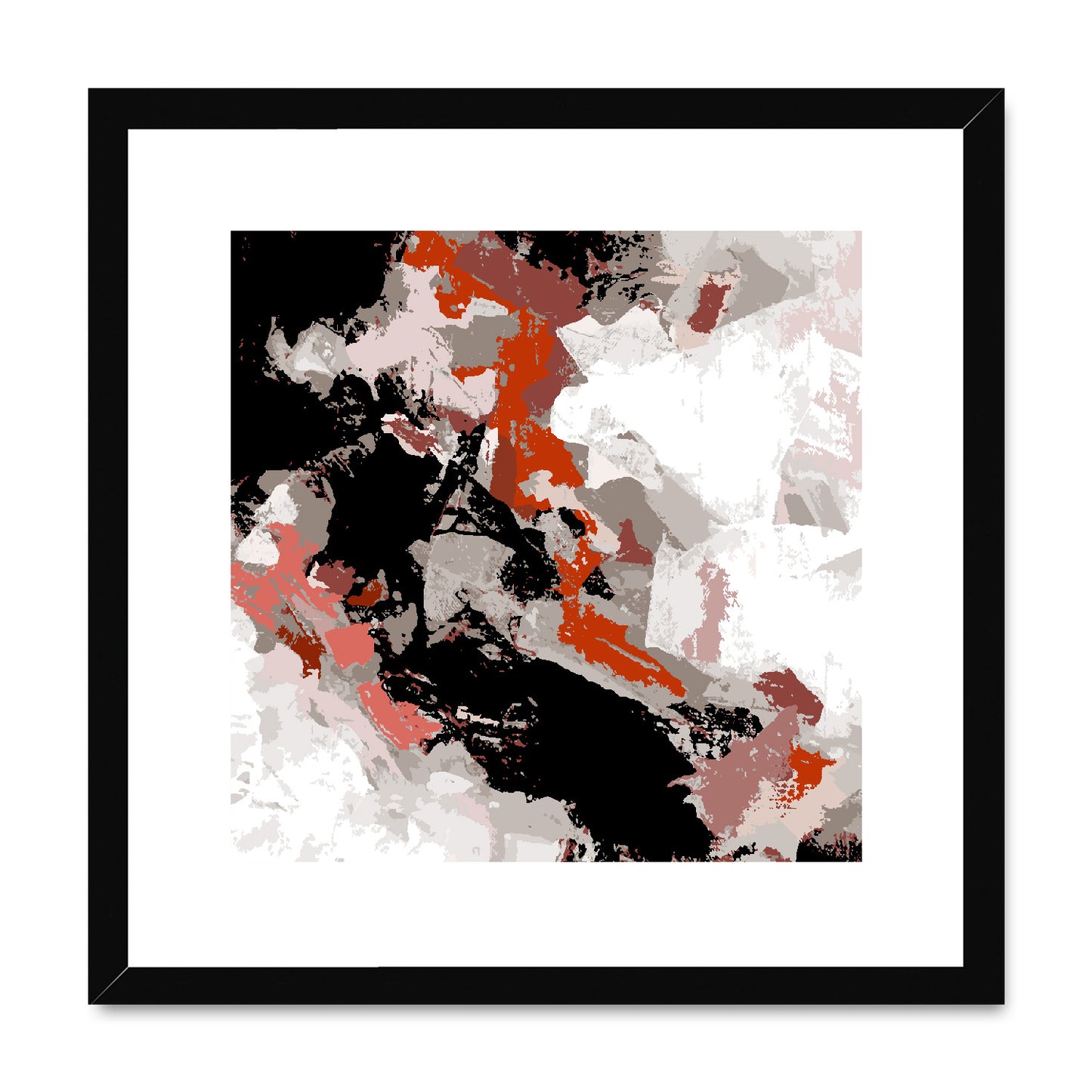 Framed Graphic Art Print, White Mat - 8x8 12x12 16x16 20x20 24x24 28x28 inches | FPS-1130-7690