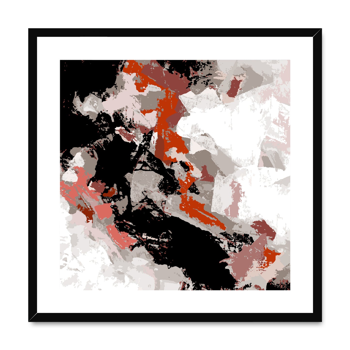 Framed Graphic Art Print, White Mat - 8x8 12x12 16x16 20x20 24x24 28x28 inches | FPS-1130-7690