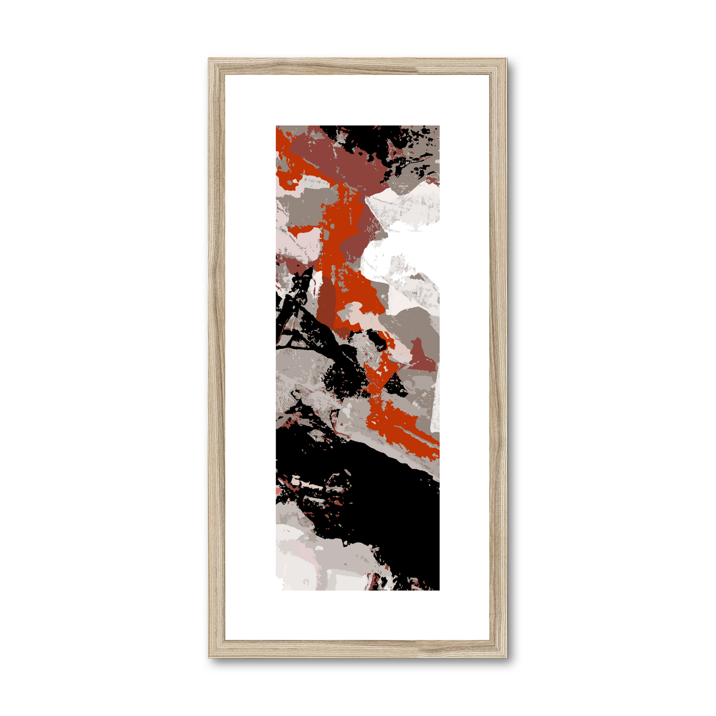 Framed Graphic Art Print, White Mat - 12x24 inches | FP-1130-7690