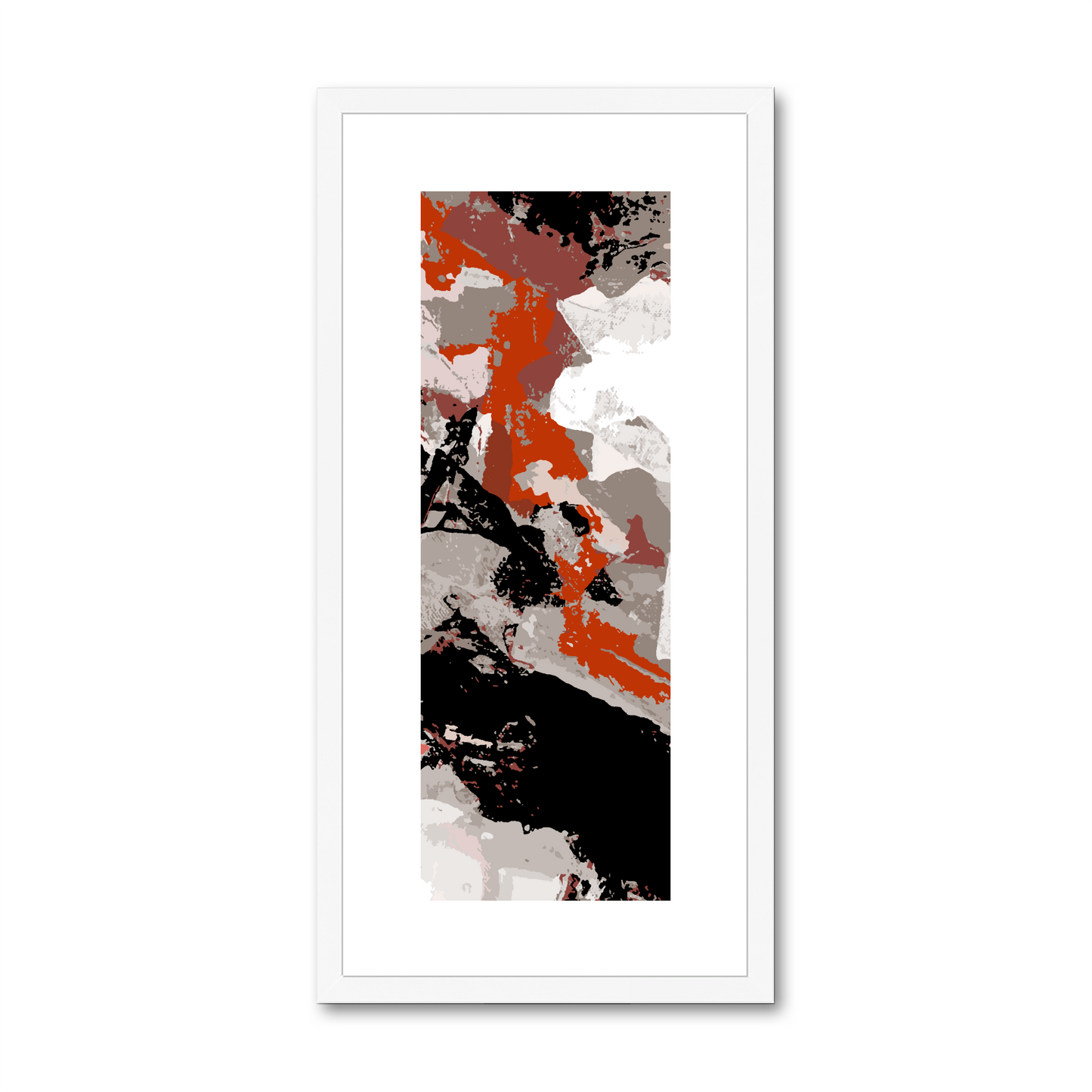 Framed Graphic Art Print, White Mat - 12x24 inches | FP-1130-7690