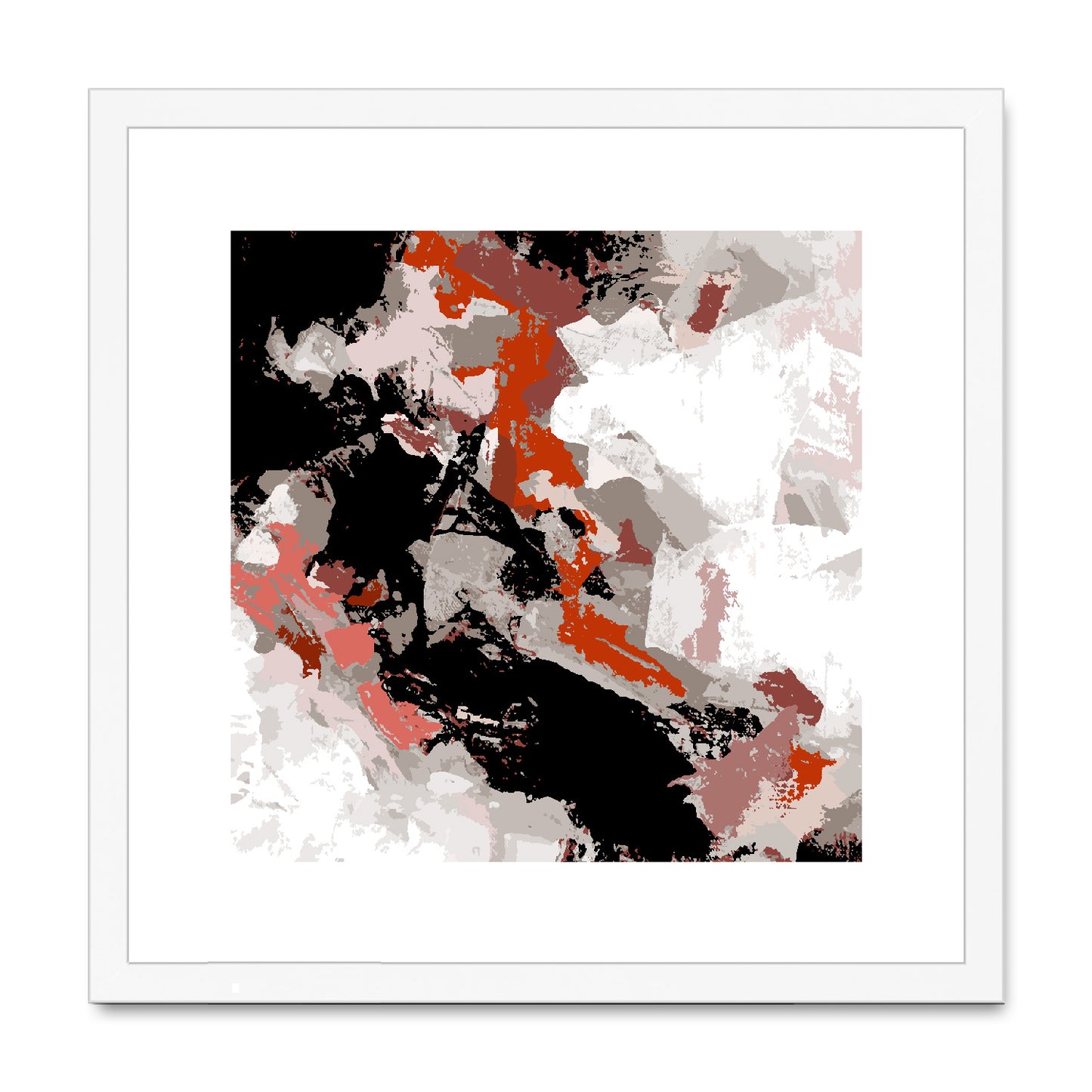 Framed Graphic Art Print, White Mat - 8x8 12x12 16x16 20x20 24x24 28x28 inches | FPS-1130-7690