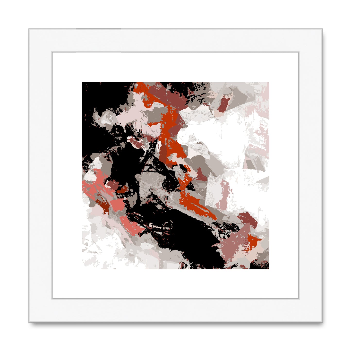 Framed Graphic Art Print, White Mat - 8x8 12x12 16x16 20x20 24x24 28x28 inches | FPS-1130-7690