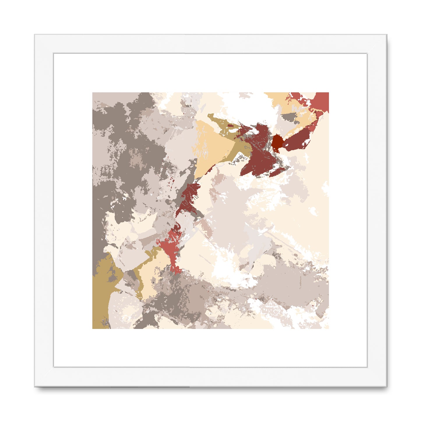 Framed Graphic Art Print, White Mat - 8x8 12x12 16x16 20x20 24x24 28x28 inches | FPS-1130-7691