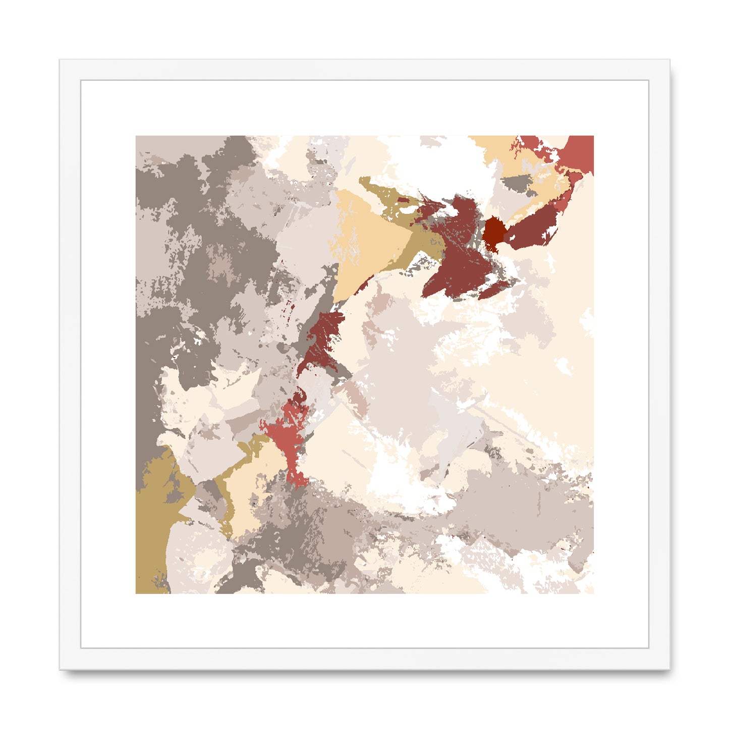 Framed Graphic Art Print, White Mat - 8x8 12x12 16x16 20x20 24x24 28x28 inches | FPS-1130-7691