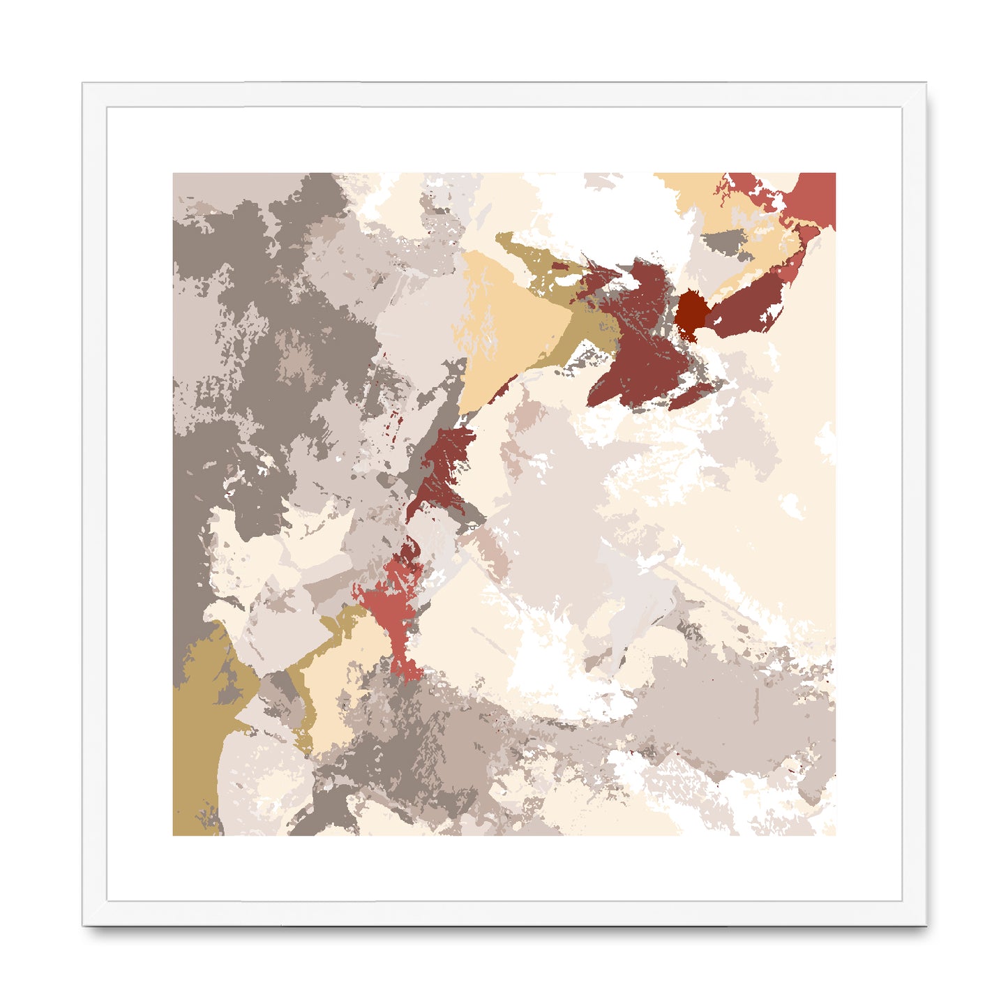 Framed Graphic Art Print, White Mat - 8x8 12x12 16x16 20x20 24x24 28x28 inches | FPS-1130-7691
