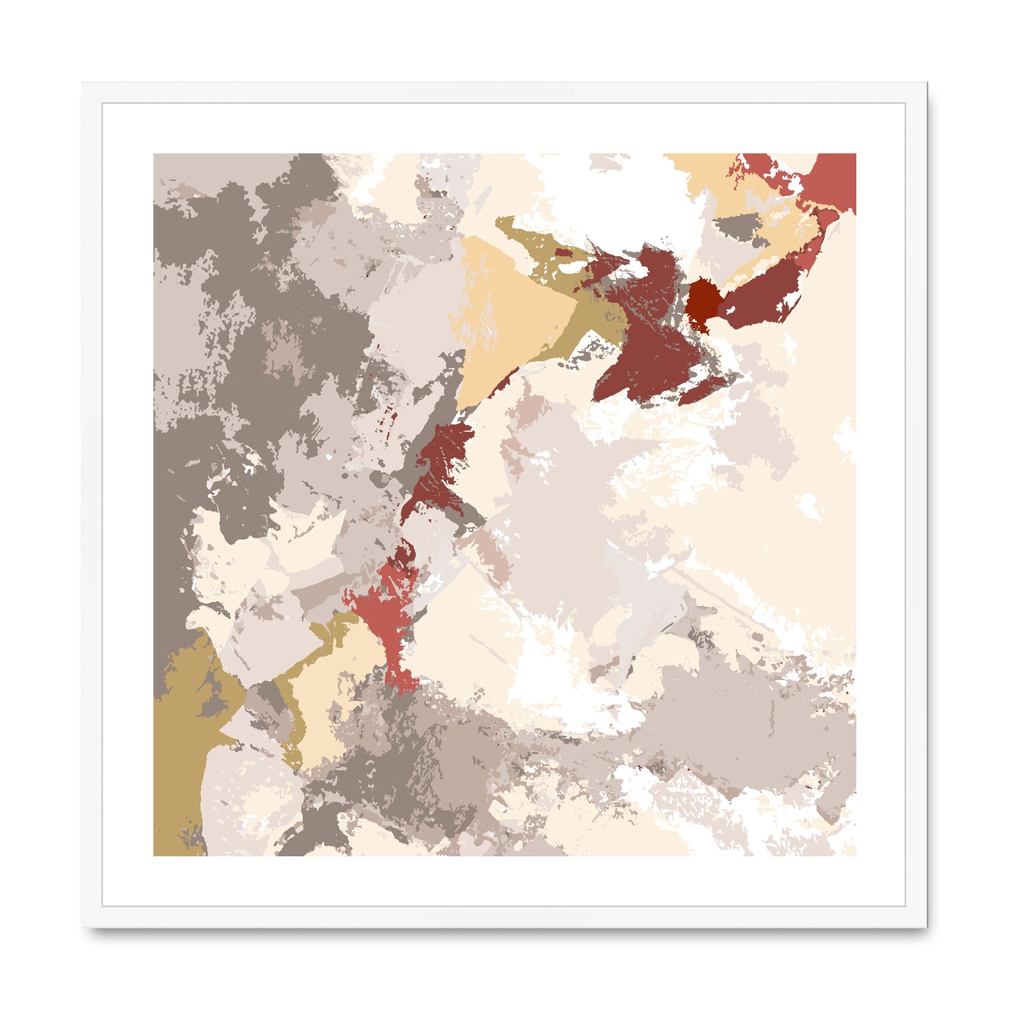 Framed Graphic Art Print, White Mat - 8x8 12x12 16x16 20x20 24x24 28x28 inches | FPS-1130-7691
