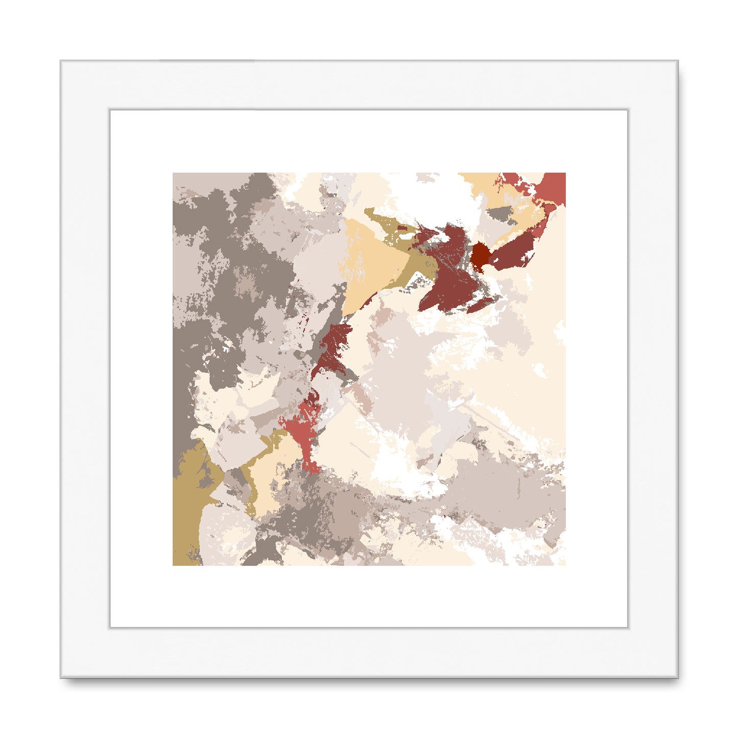 Framed Graphic Art Print, White Mat - 8x8 12x12 16x16 20x20 24x24 28x28 inches | FPS-1130-7691