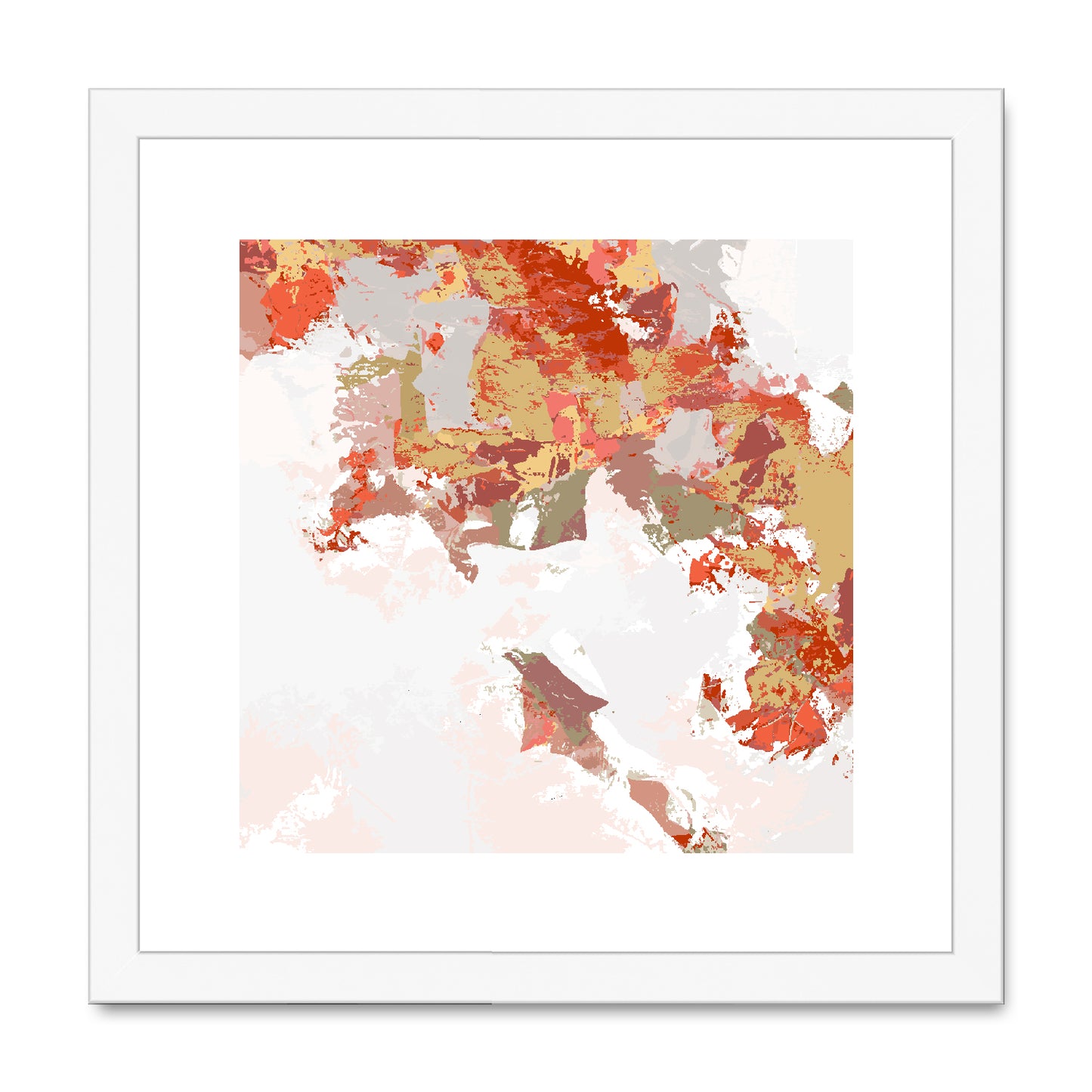 Framed Graphic Art Print, White Mat - 8x8 12x12 16x16 20x20 24x24 28x28 inches | FPS-1130-7693
