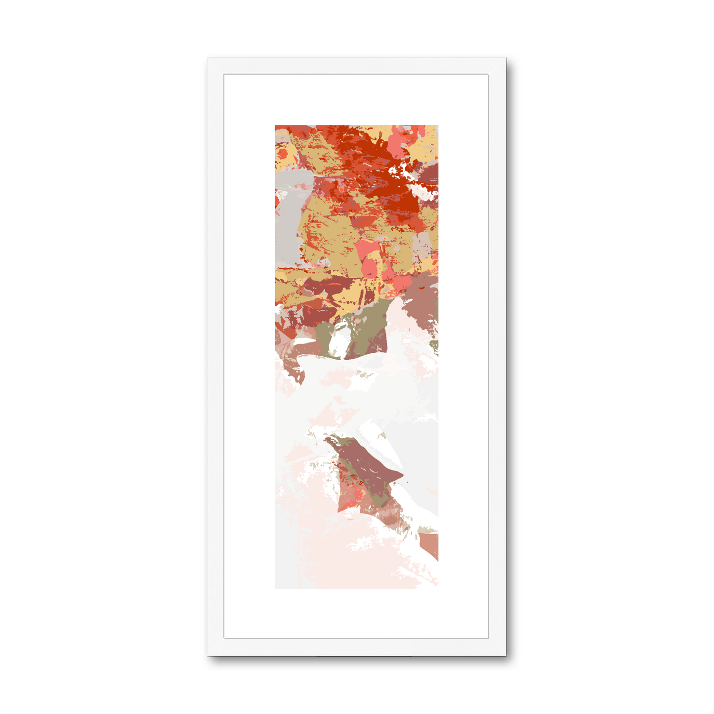 Framed Graphic Art Print, White Mat - 12x24 inches | FP-1130-7693