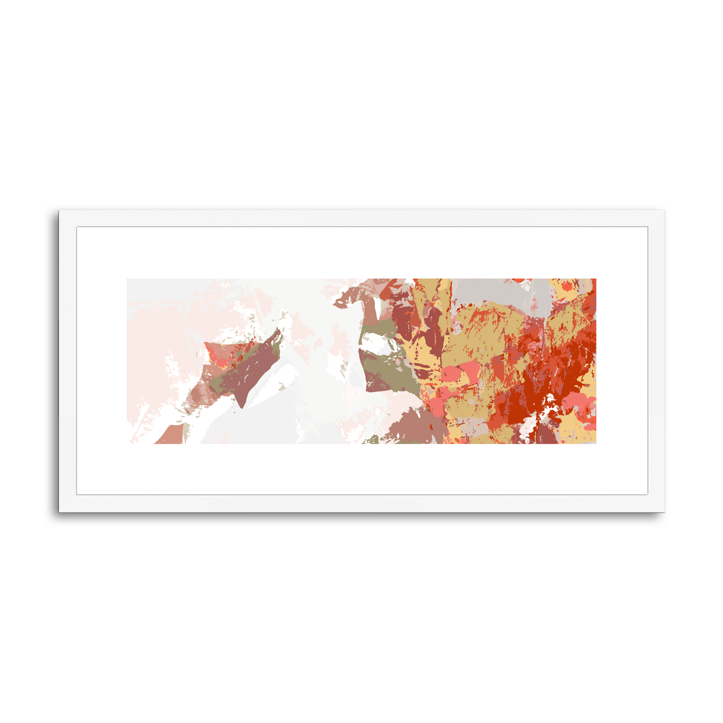Framed Graphic Art Print, White Mat - 12x24 inches | FP-1130-7693
