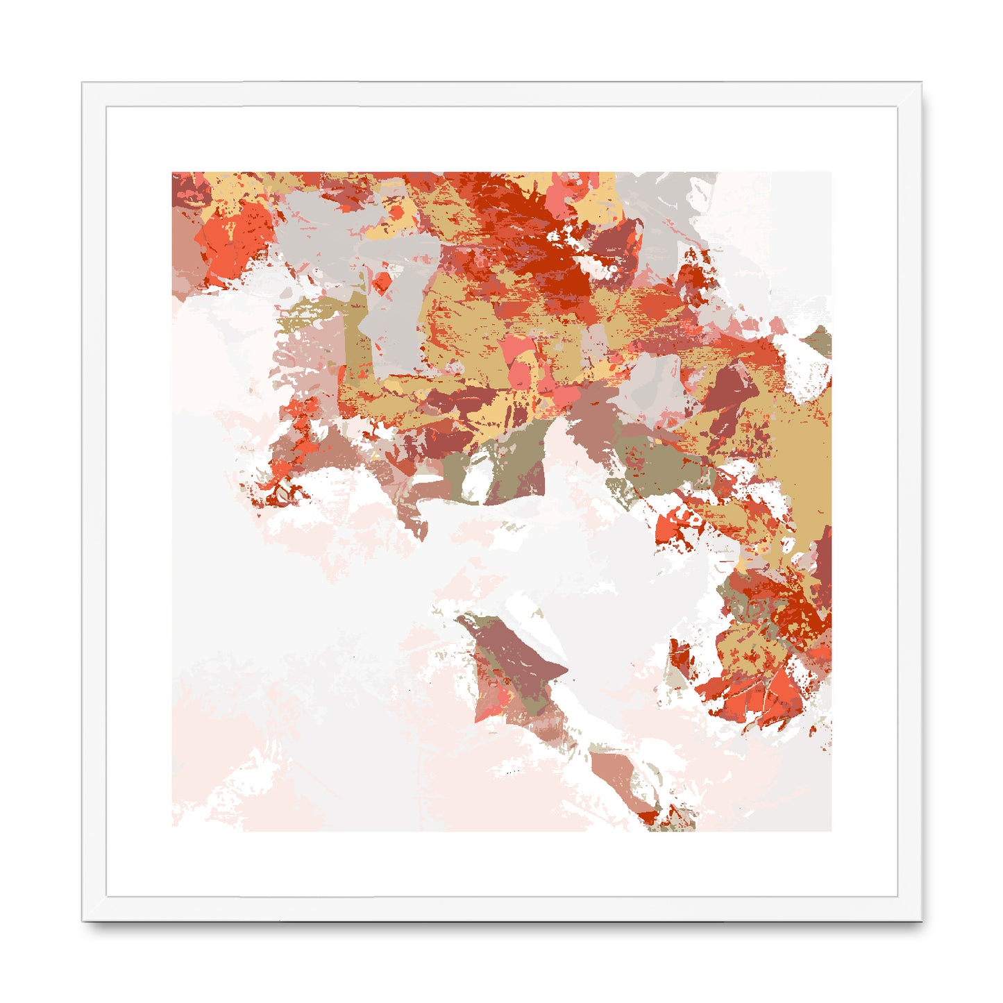 Framed Graphic Art Print, White Mat - 8x8 12x12 16x16 20x20 24x24 28x28 inches | FPS-1130-7693