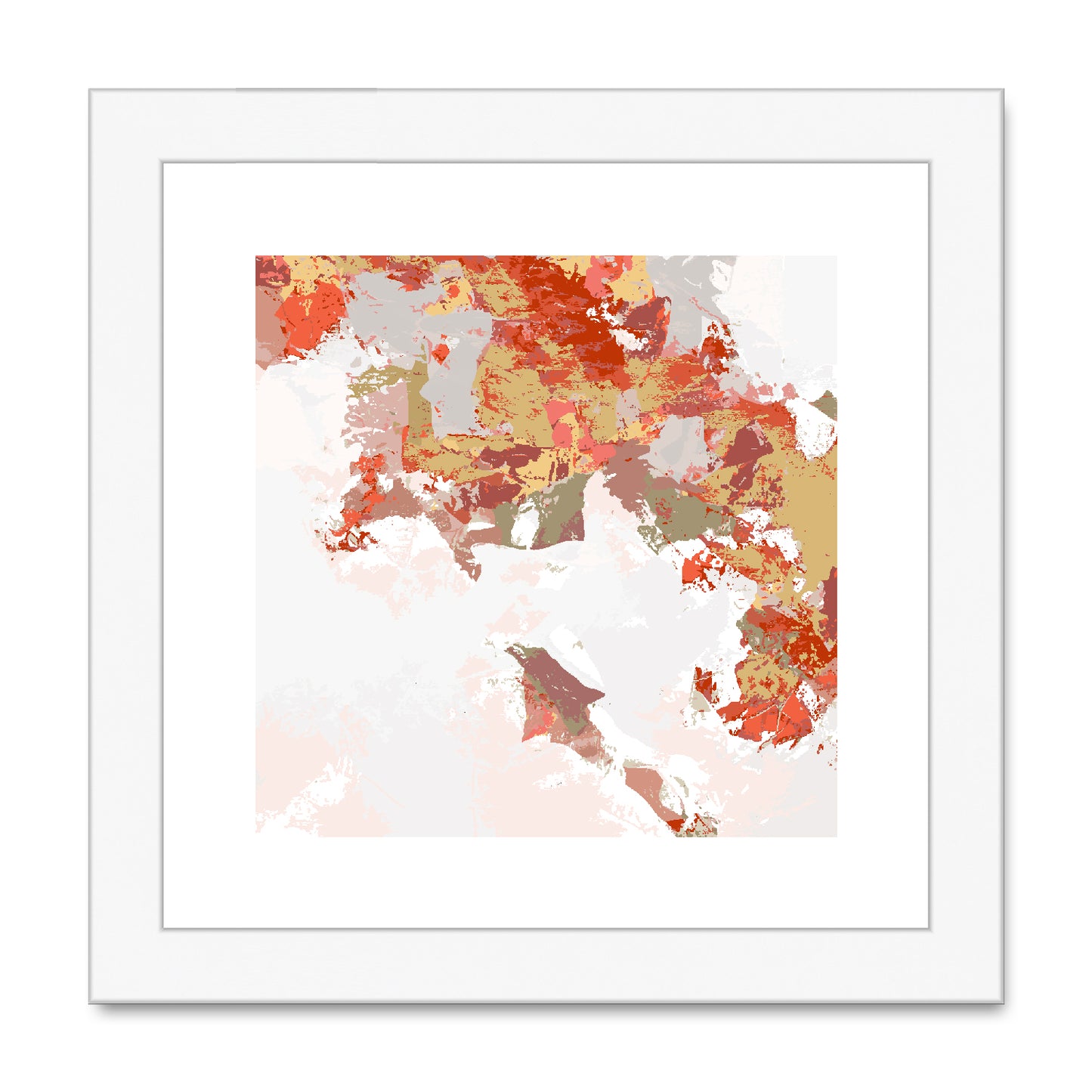 Framed Graphic Art Print, White Mat - 8x8 12x12 16x16 20x20 24x24 28x28 inches | FPS-1130-7693