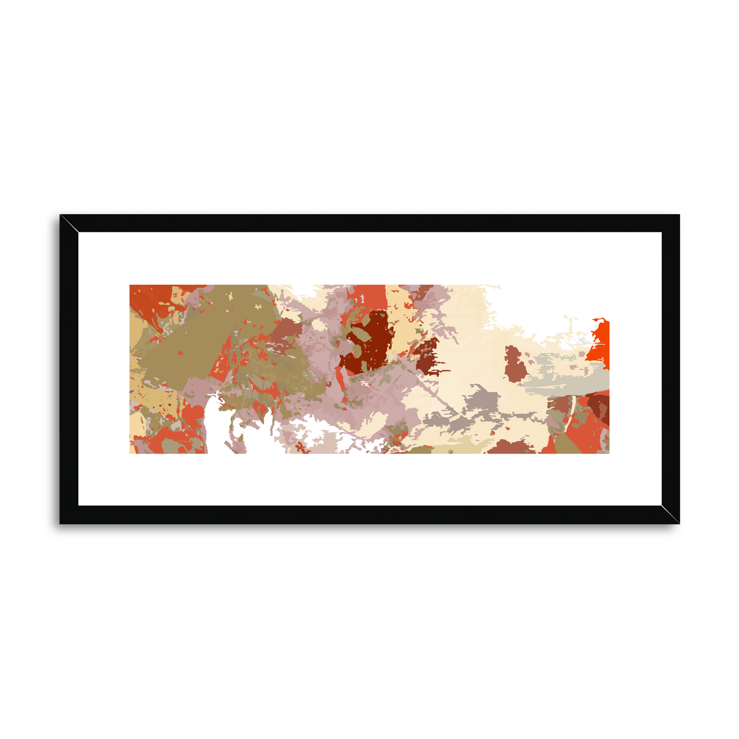 Framed Graphic Art Print, White Mat - 12x24 inches | FP-1130-7694