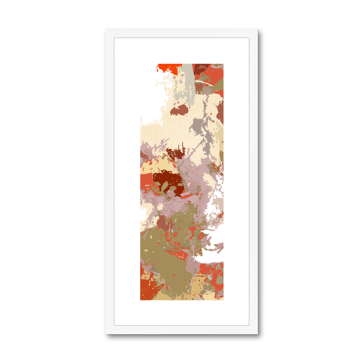 Framed Graphic Art Print, White Mat - 12x24 inches | FP-1130-7694