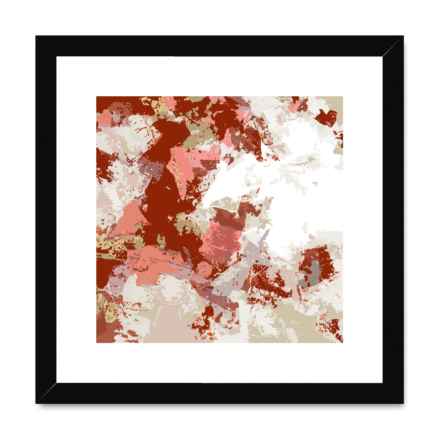 Framed Graphic Art Print, White Mat - 8x8 12x12 16x16 20x20 24x24 28x28 inches | FPS-1130-7695