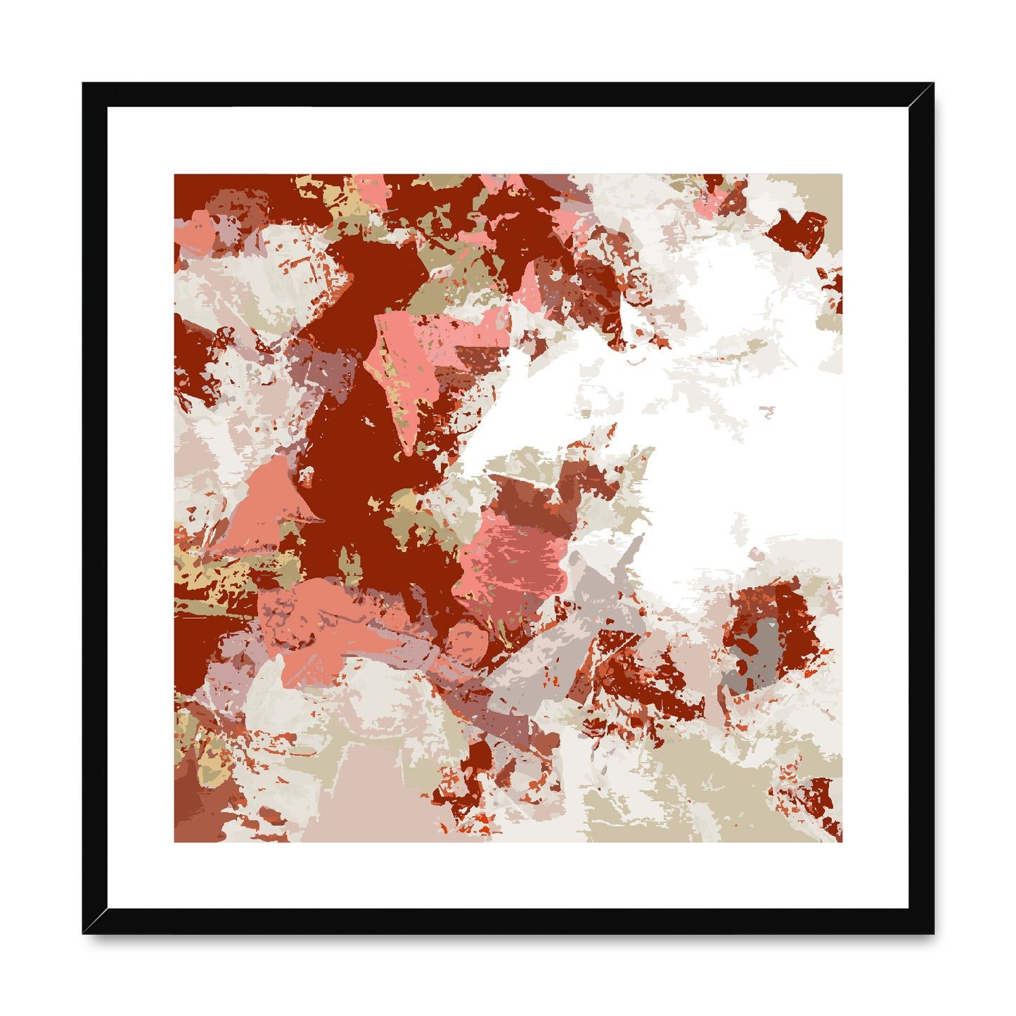 Framed Graphic Art Print, White Mat - 8x8 12x12 16x16 20x20 24x24 28x28 inches | FPS-1130-7695