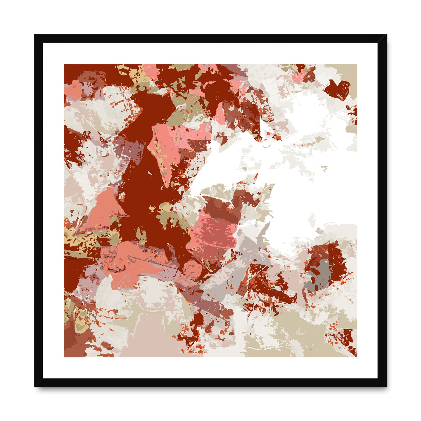 Framed Graphic Art Print, White Mat - 8x8 12x12 16x16 20x20 24x24 28x28 inches | FPS-1130-7695