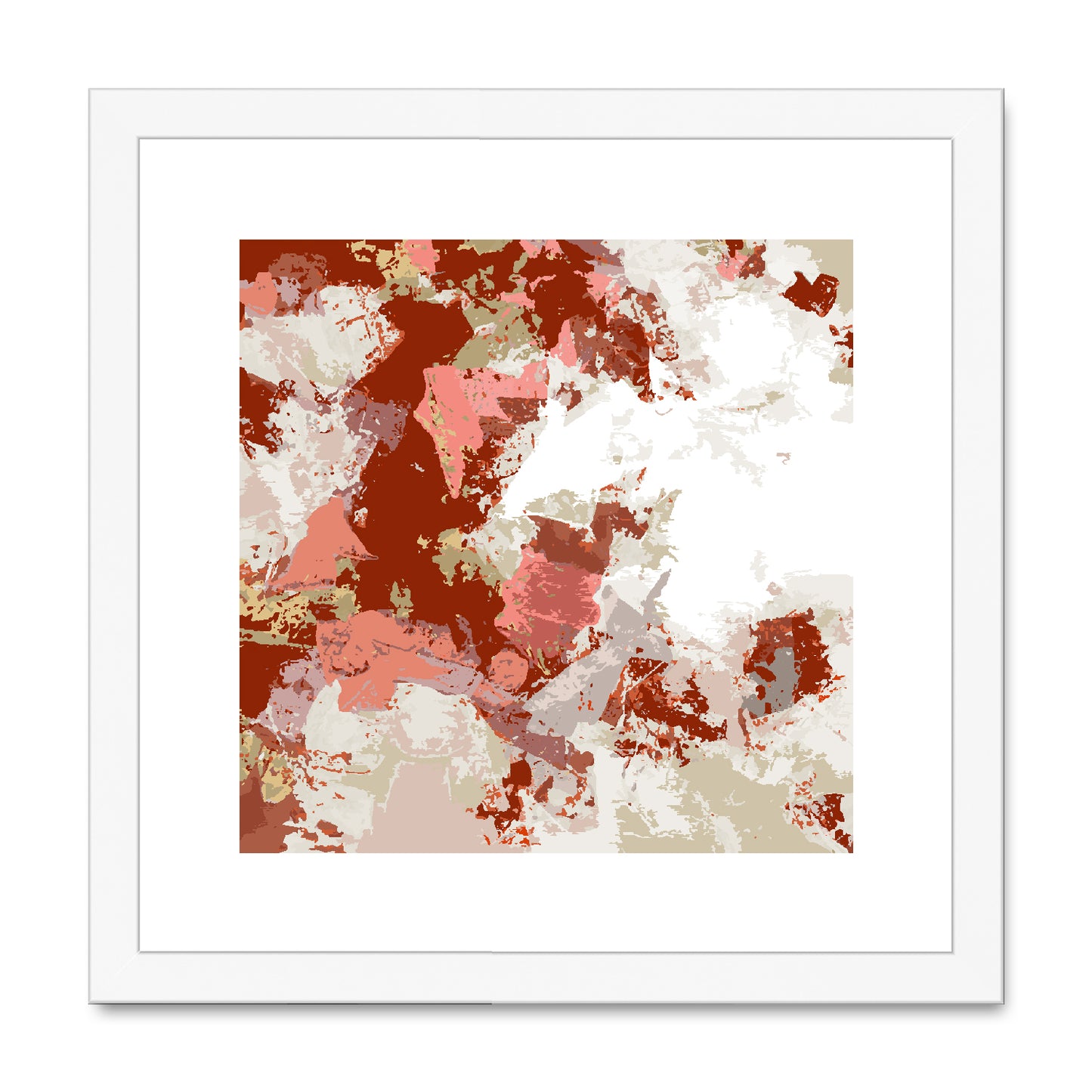Framed Graphic Art Print, White Mat - 8x8 12x12 16x16 20x20 24x24 28x28 inches | FPS-1130-7695