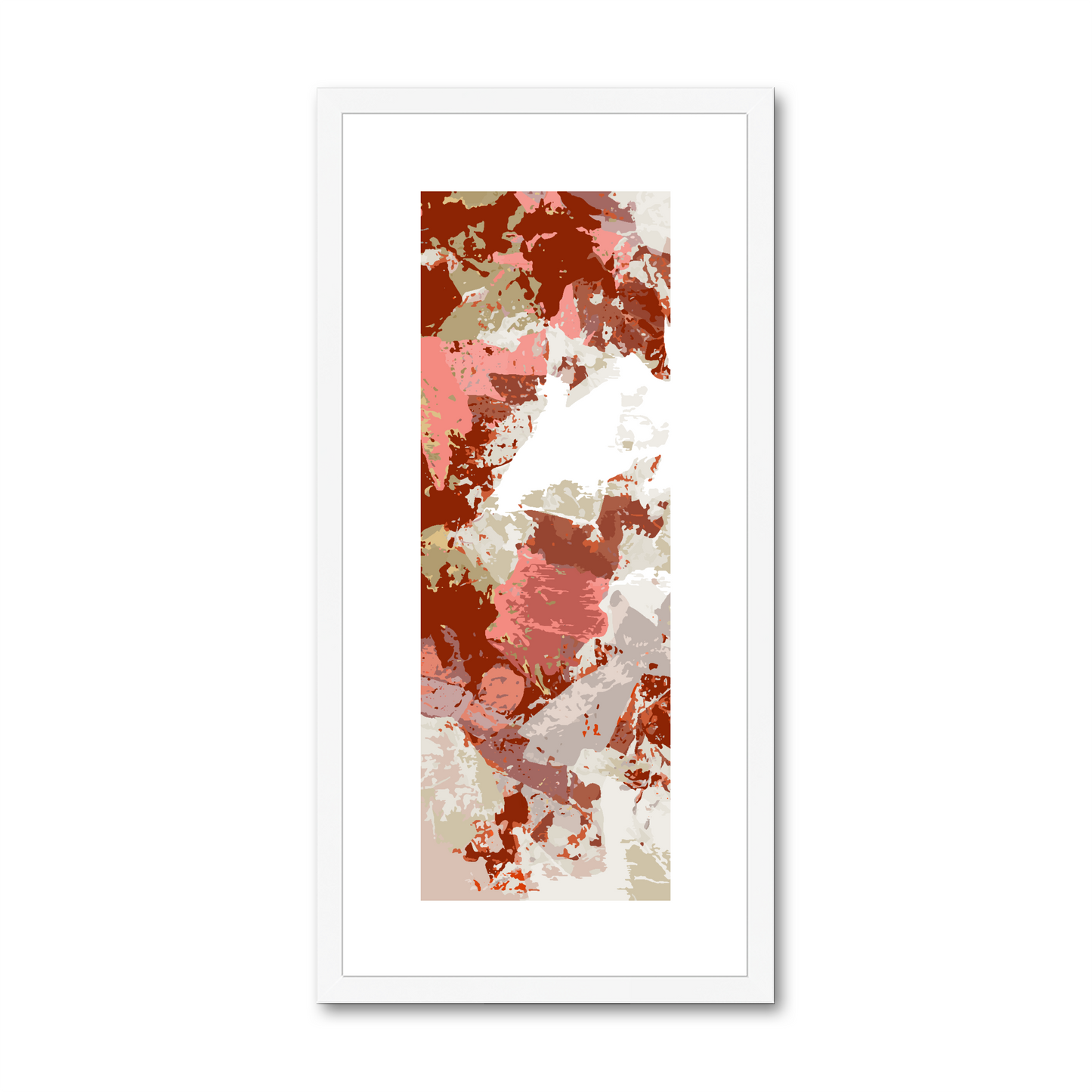 Framed Graphic Art Print, White Mat - 12x24 inches | FP-1130-7695