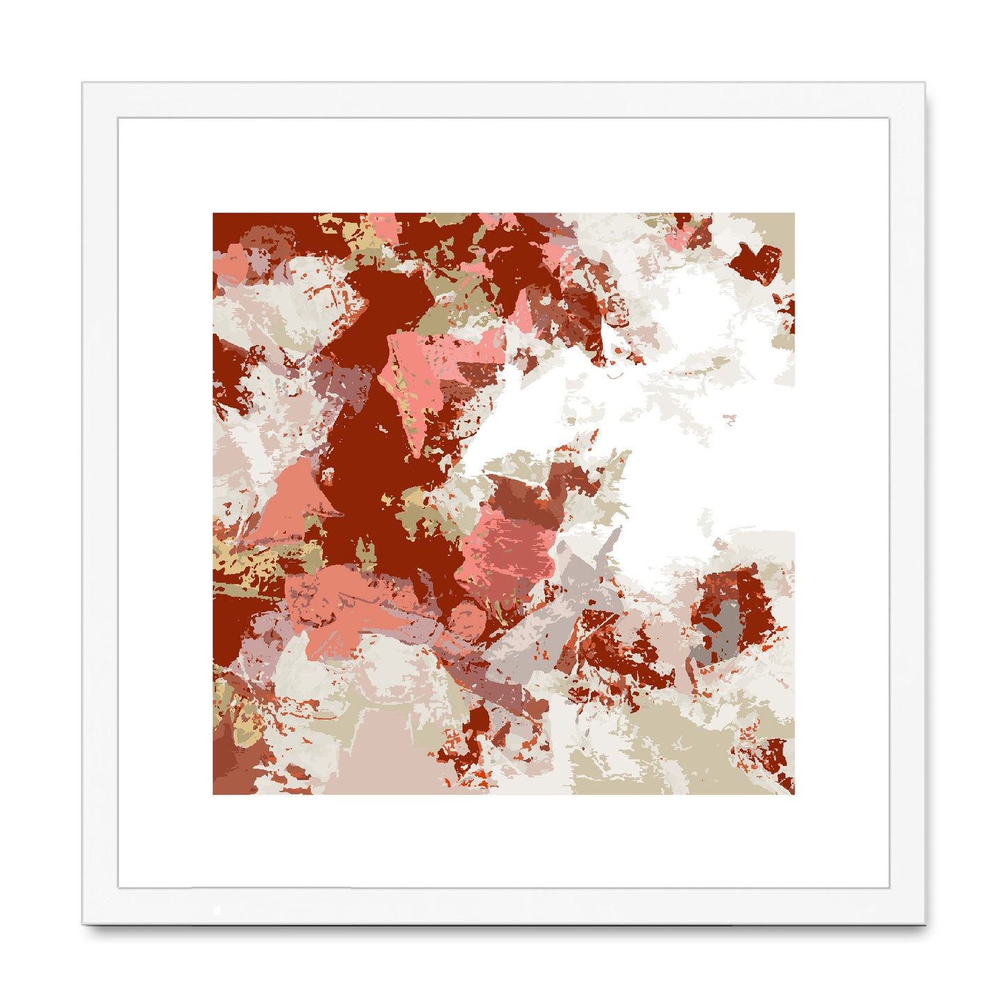 Framed Graphic Art Print, White Mat - 8x8 12x12 16x16 20x20 24x24 28x28 inches | FPS-1130-7695