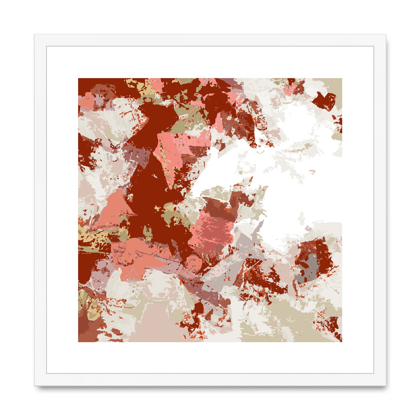 Framed Graphic Art Print, White Mat - 8x8 12x12 16x16 20x20 24x24 28x28 inches | FPS-1130-7695