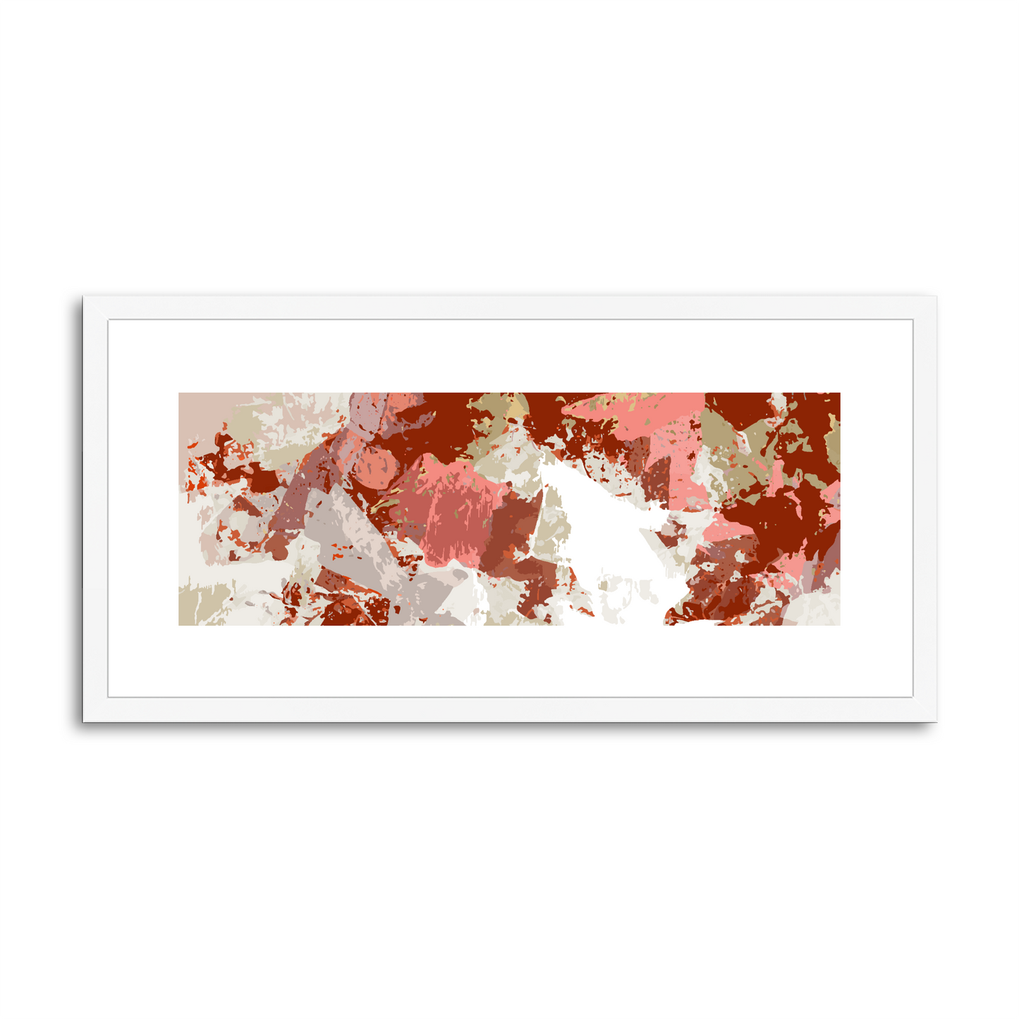 Framed Graphic Art Print, White Mat - 12x24 inches | FP-1130-7695