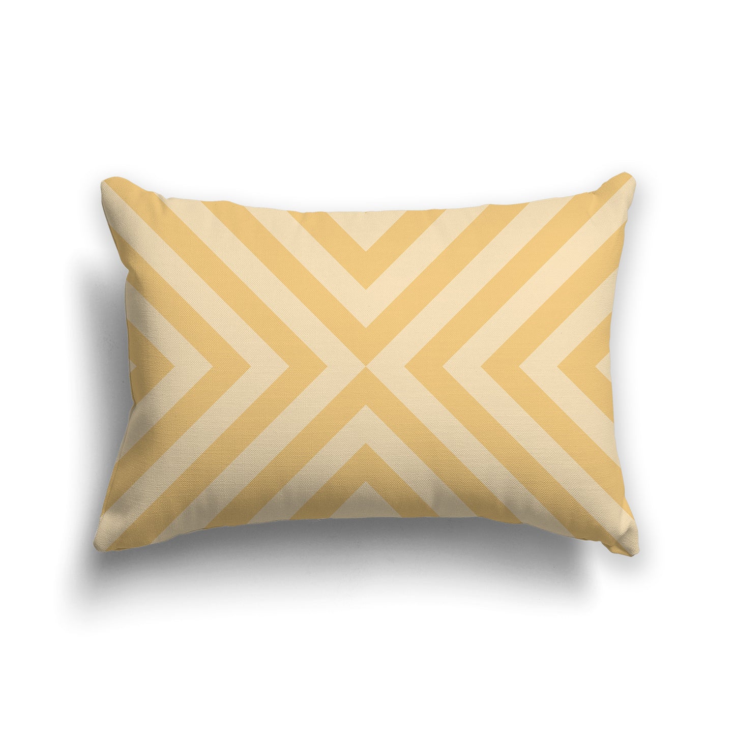 Throw Pillow with Two-tone Gold Radiating Diagonal Bars on Both Sides #CUSP-1136-042