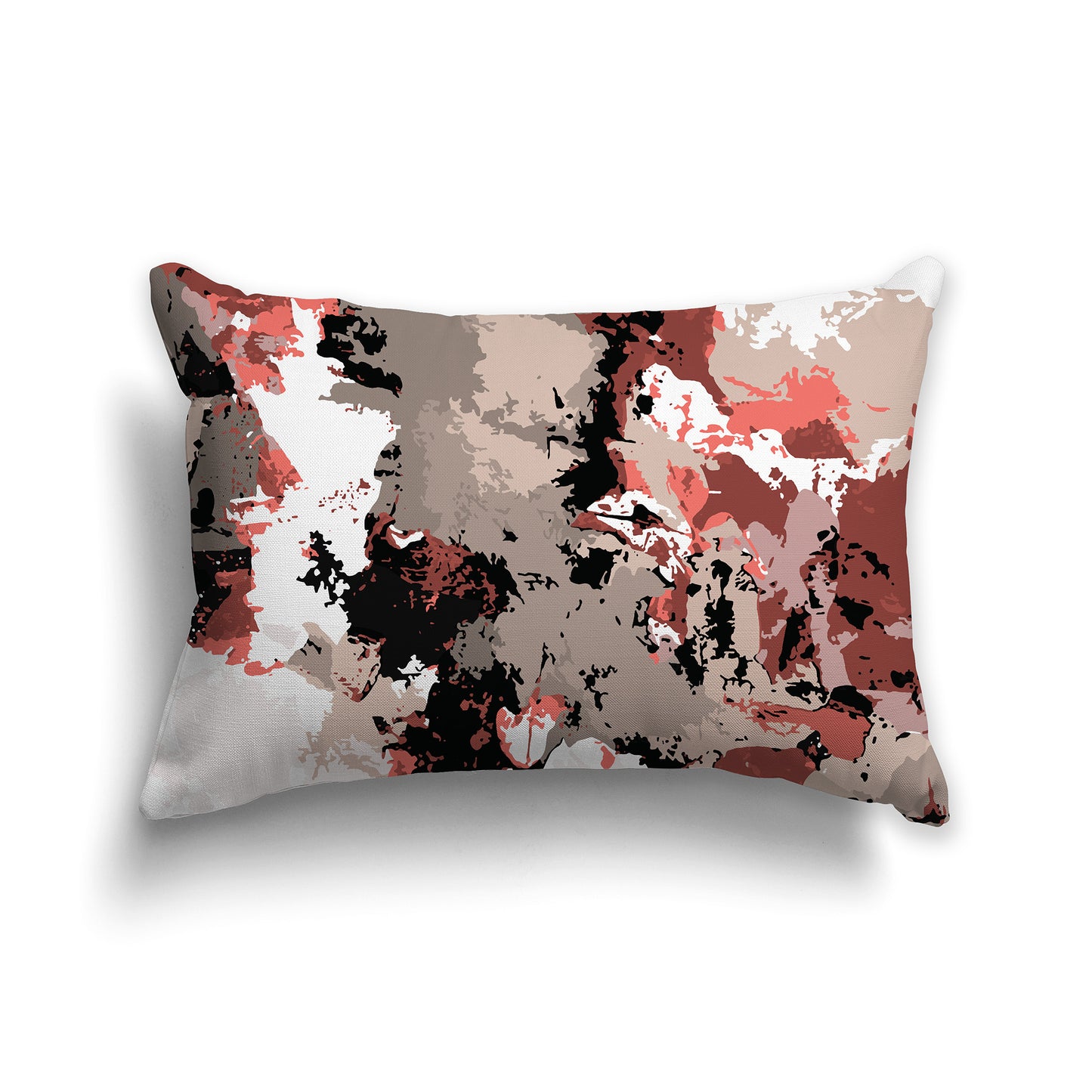 Lumbar Throw Pillow featuring graphic art from the Rose Stone Collection