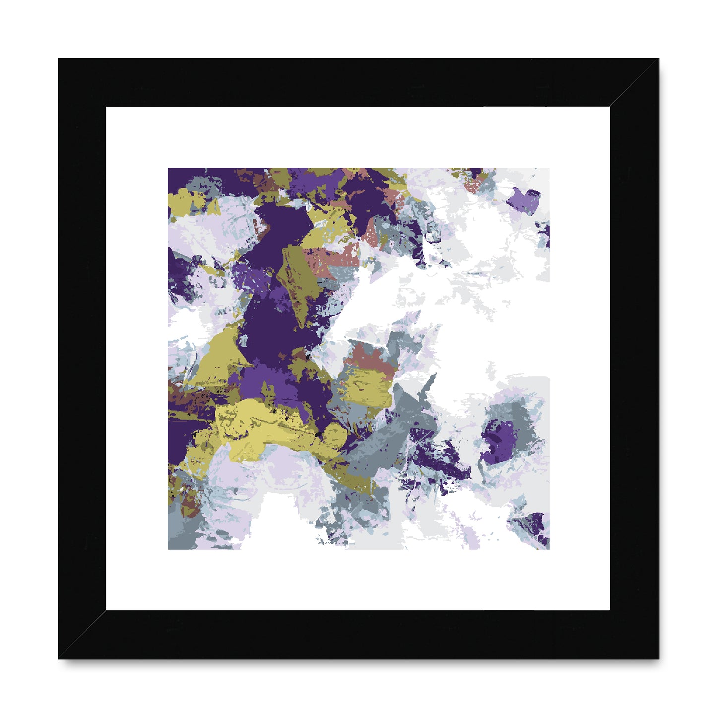 Framed Graphic Art Print, White Mat - 8x8 12x12 16x16 20x20 24x24 28x28 inches | FPS-1140-7695