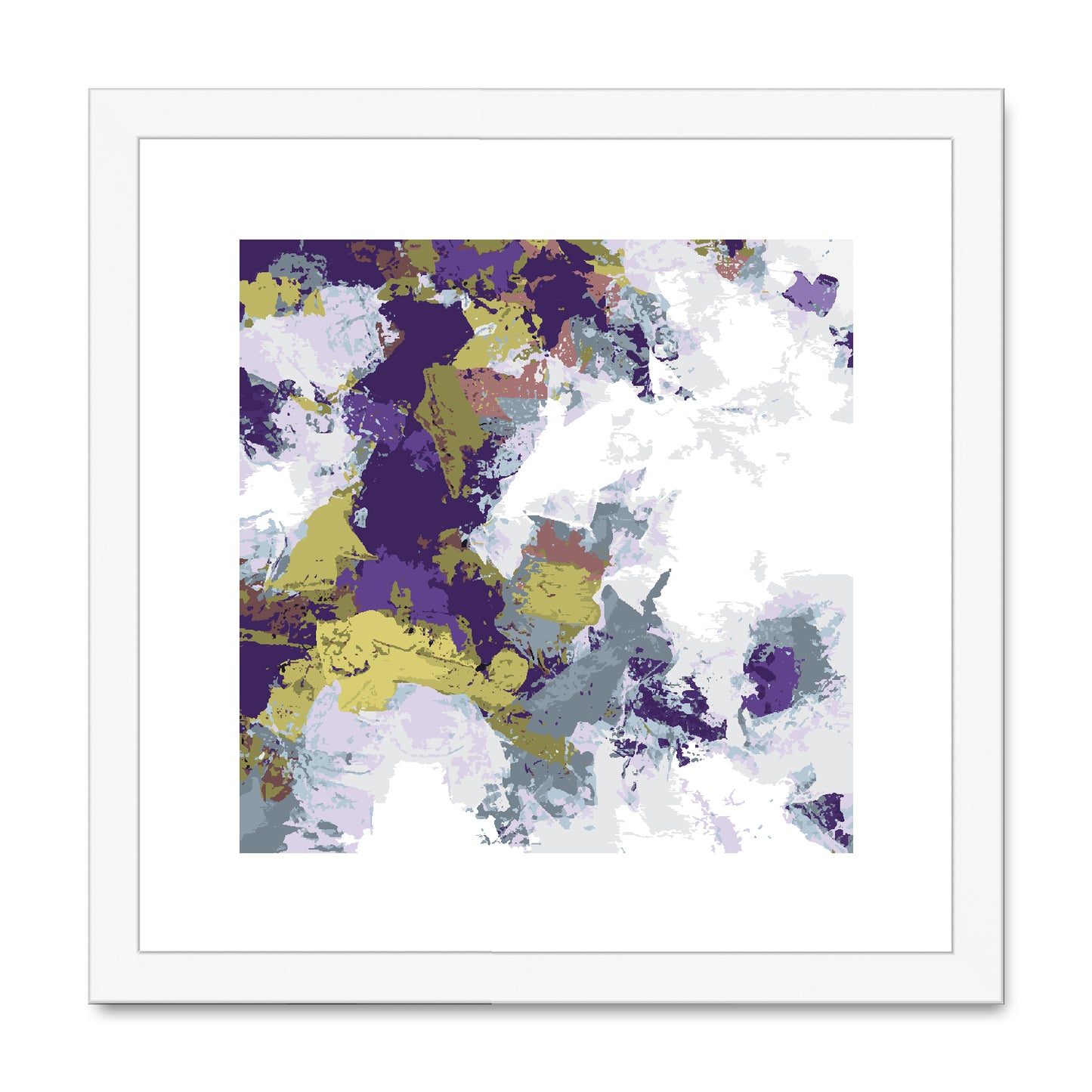 Framed Graphic Art Print, White Mat - 8x8 12x12 16x16 20x20 24x24 28x28 inches | FPS-1140-7695