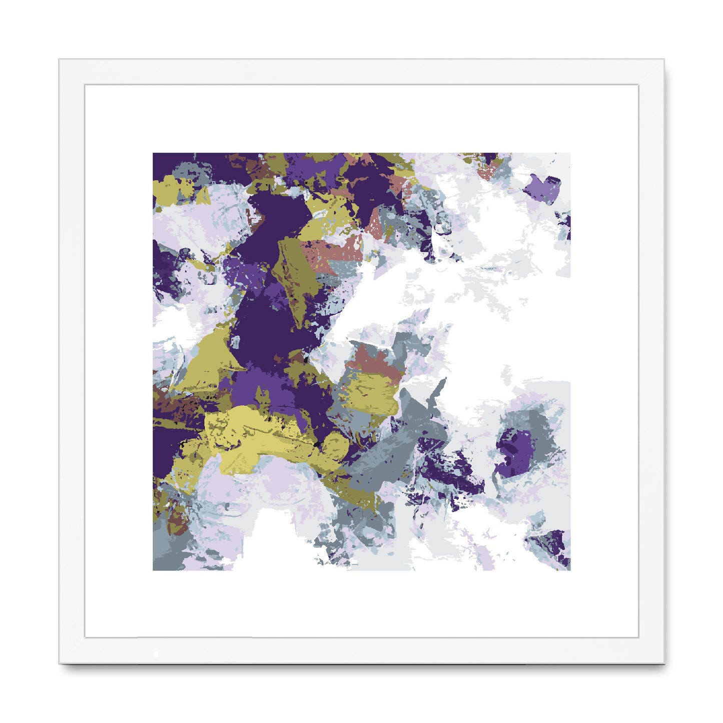 Framed Graphic Art Print, White Mat - 8x8 12x12 16x16 20x20 24x24 28x28 inches | FPS-1140-7695